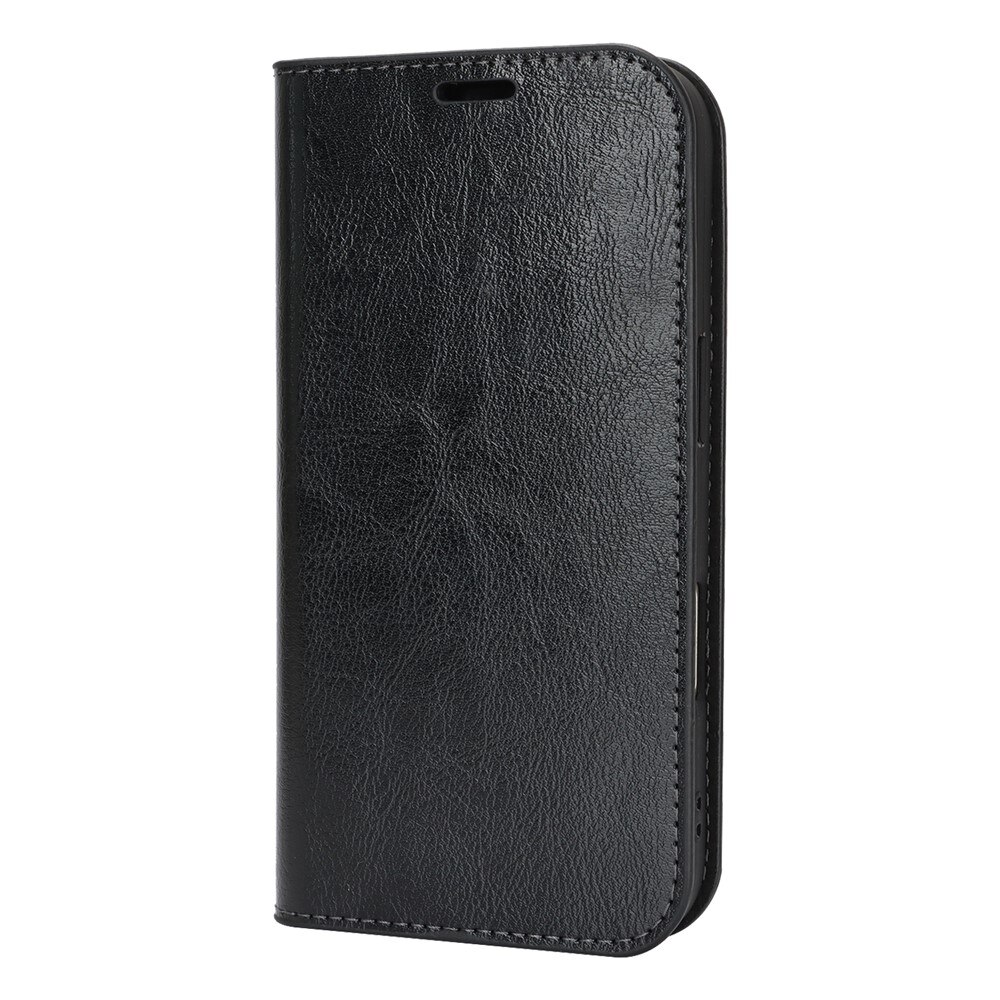 Cover Portafoglio in vera pelle iPhone 17 Pro Nero