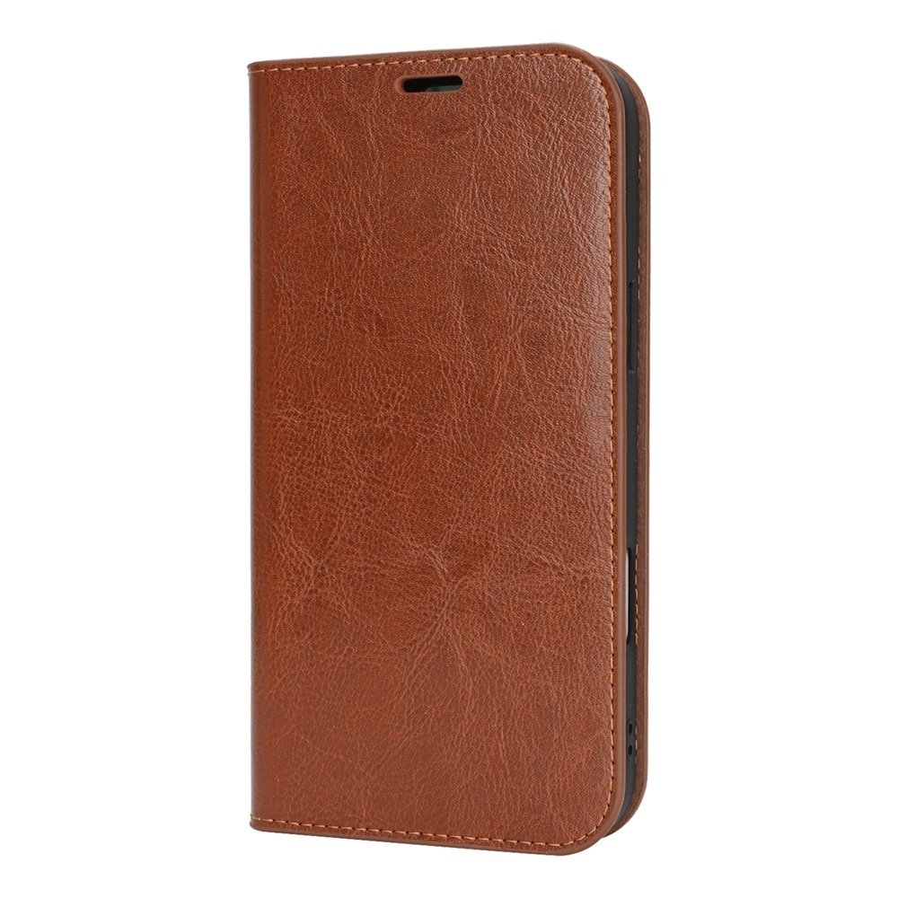 Cover Portafoglio in vera pelle iPhone 17 Pro Max Marrone