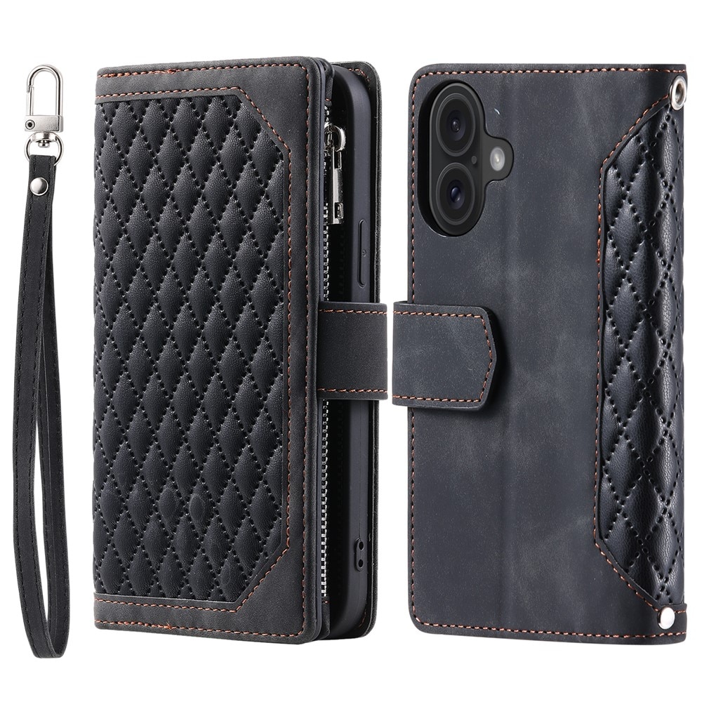 Borsa a portafoglio trapuntata iPhone 17 Nero