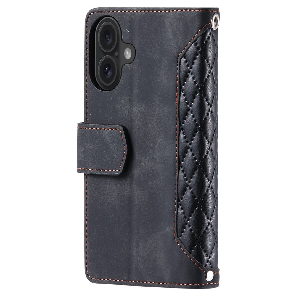 Borsa a portafoglio trapuntata iPhone 17 Nero