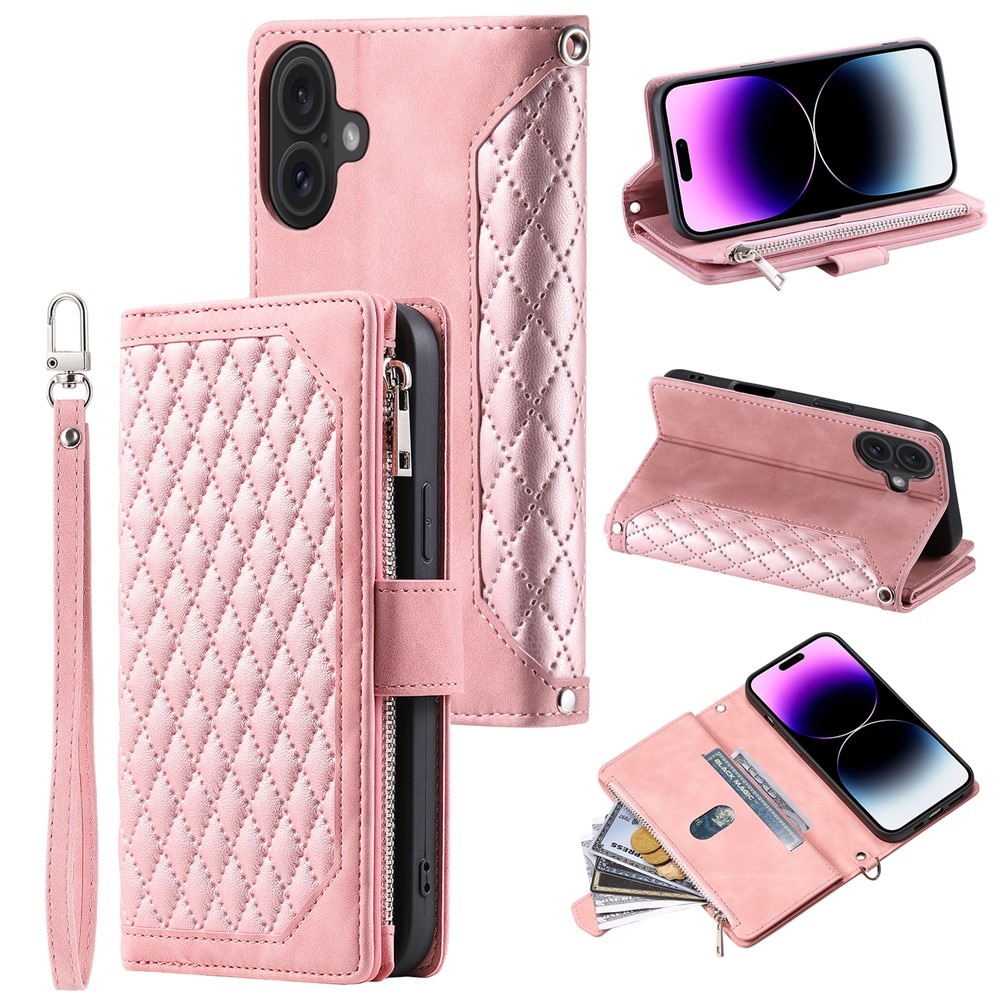 Borsa a portafoglio trapuntata iPhone 17 Rosa