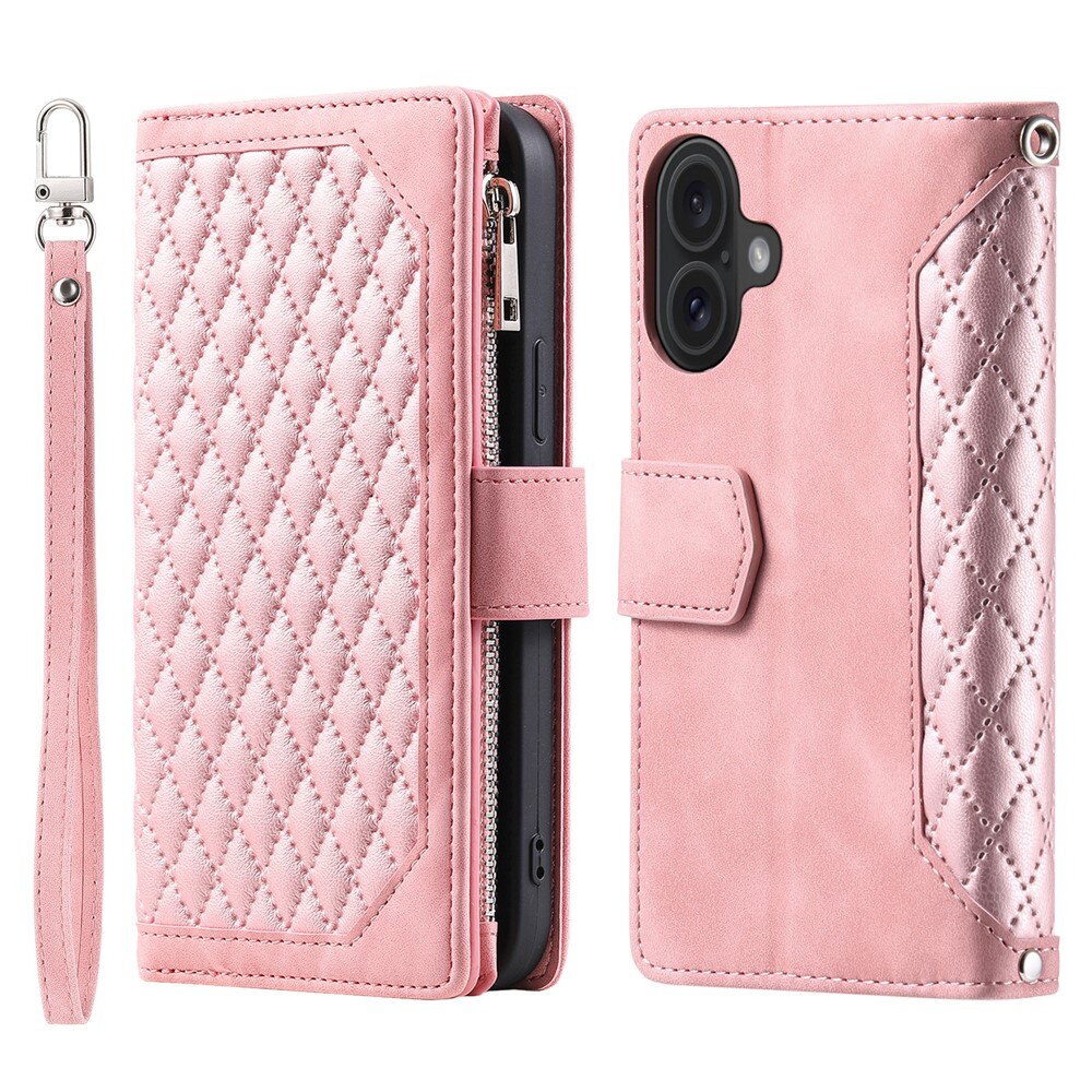 Borsa a portafoglio trapuntata iPhone 17 Rosa