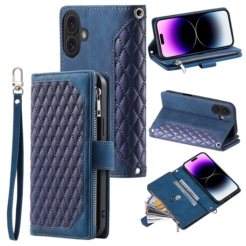 Borsa a portafoglio trapuntata iPhone 17 Blu