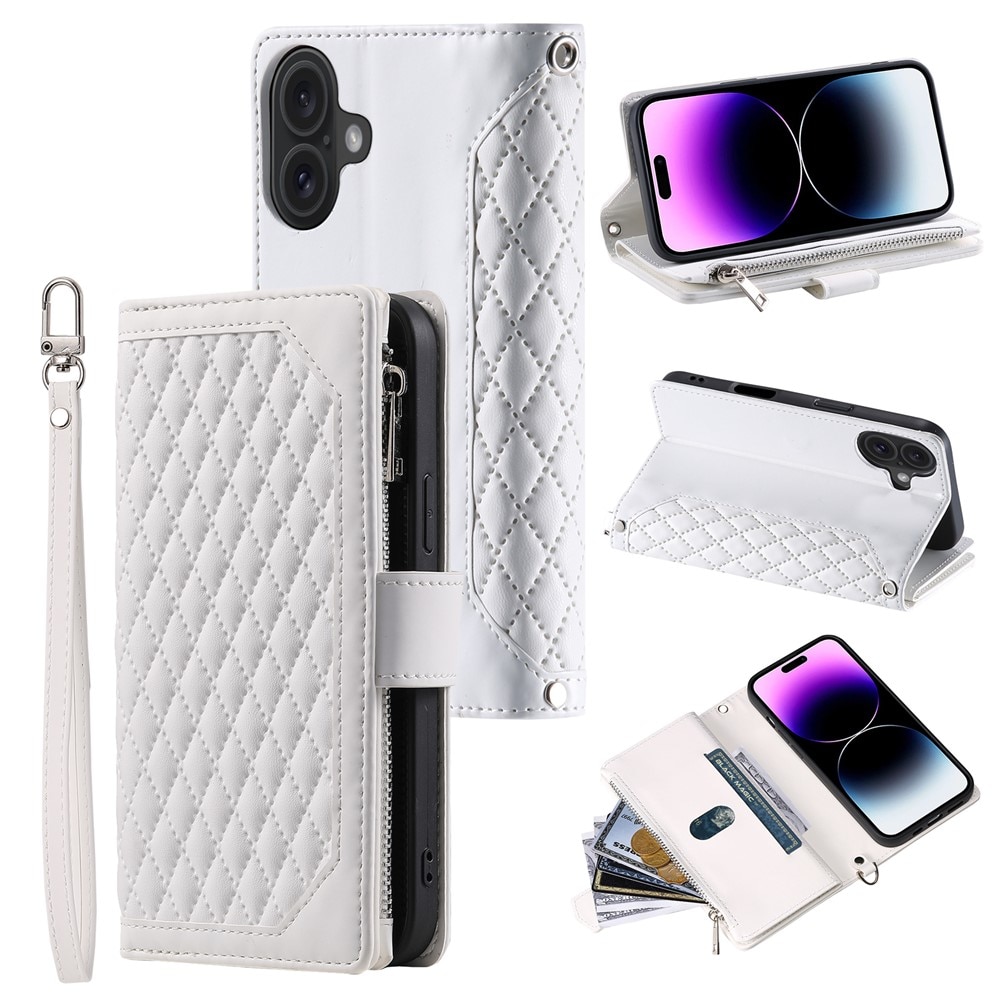 Borsa a portafoglio trapuntata iPhone 17 Bianco