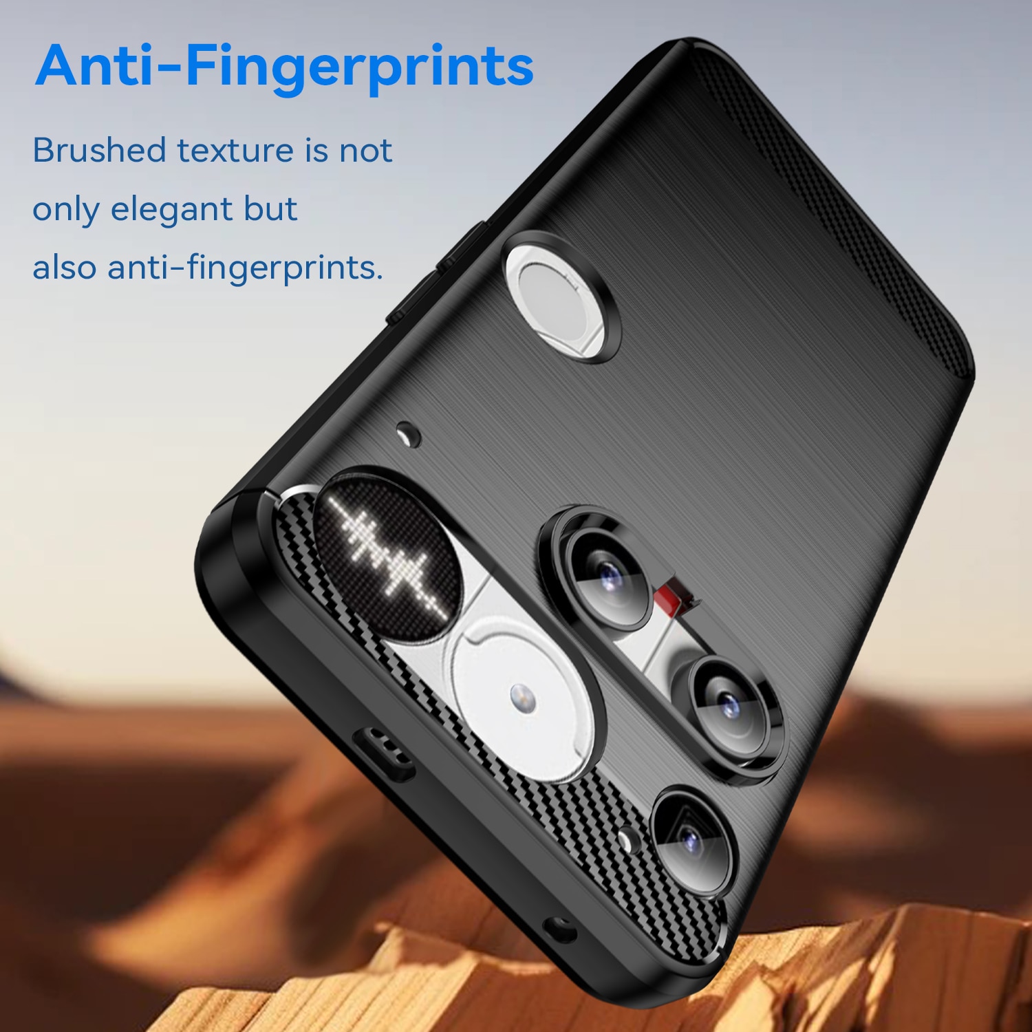 Cover TPU Brushed Nothing Phone 3 Nero
