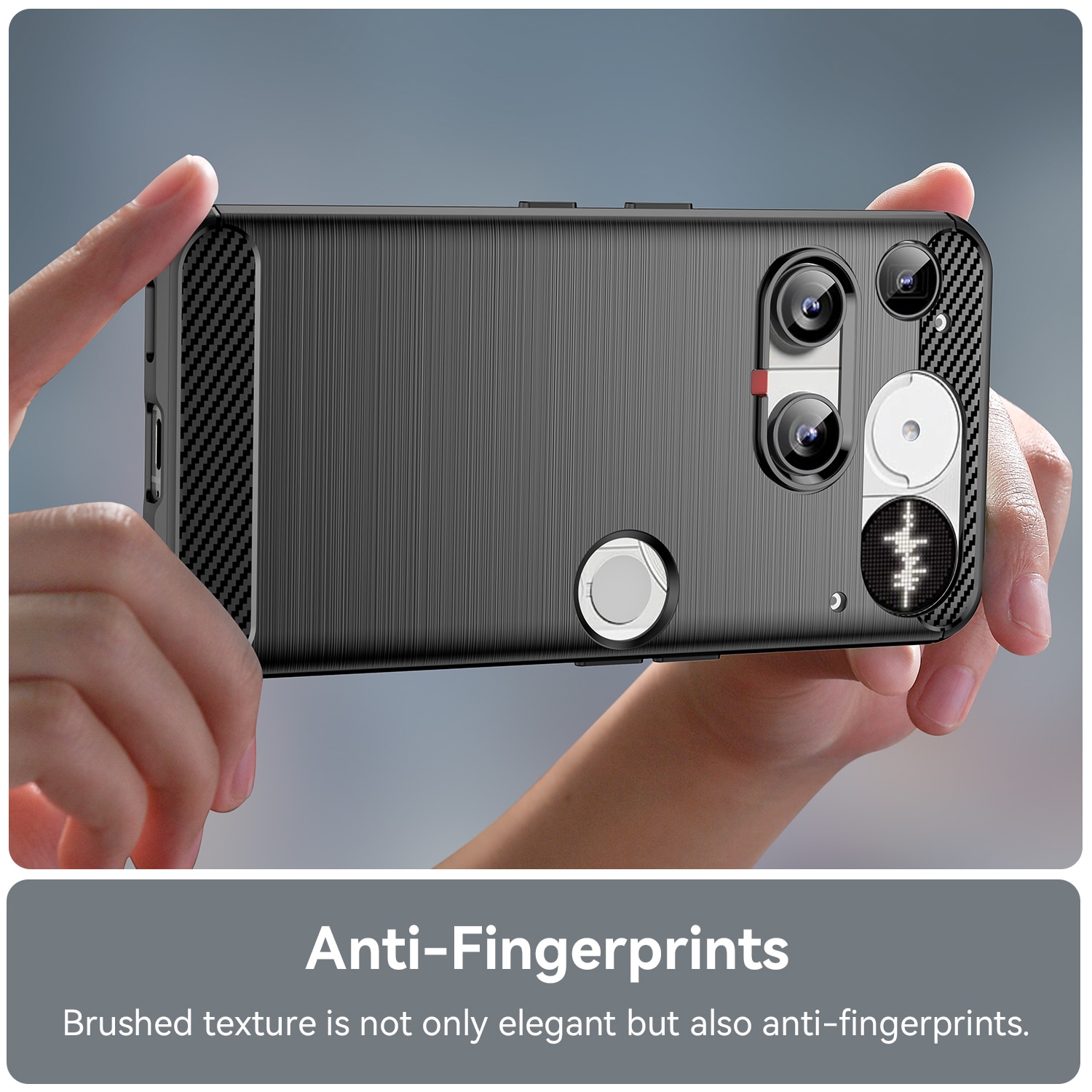 Cover TPU Brushed Nothing Phone 3 Nero