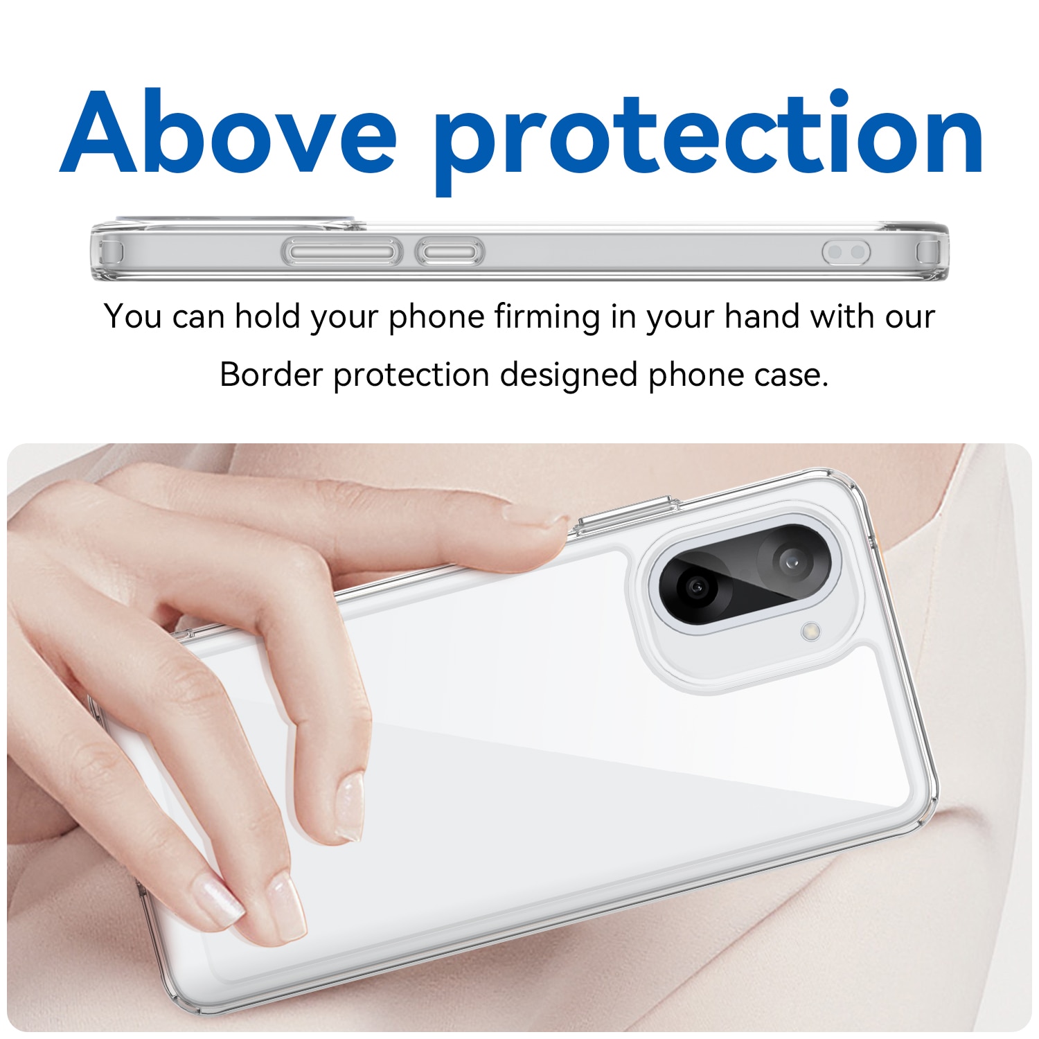 Cover ibride per  OnePlus Nord CE5 Trasparente