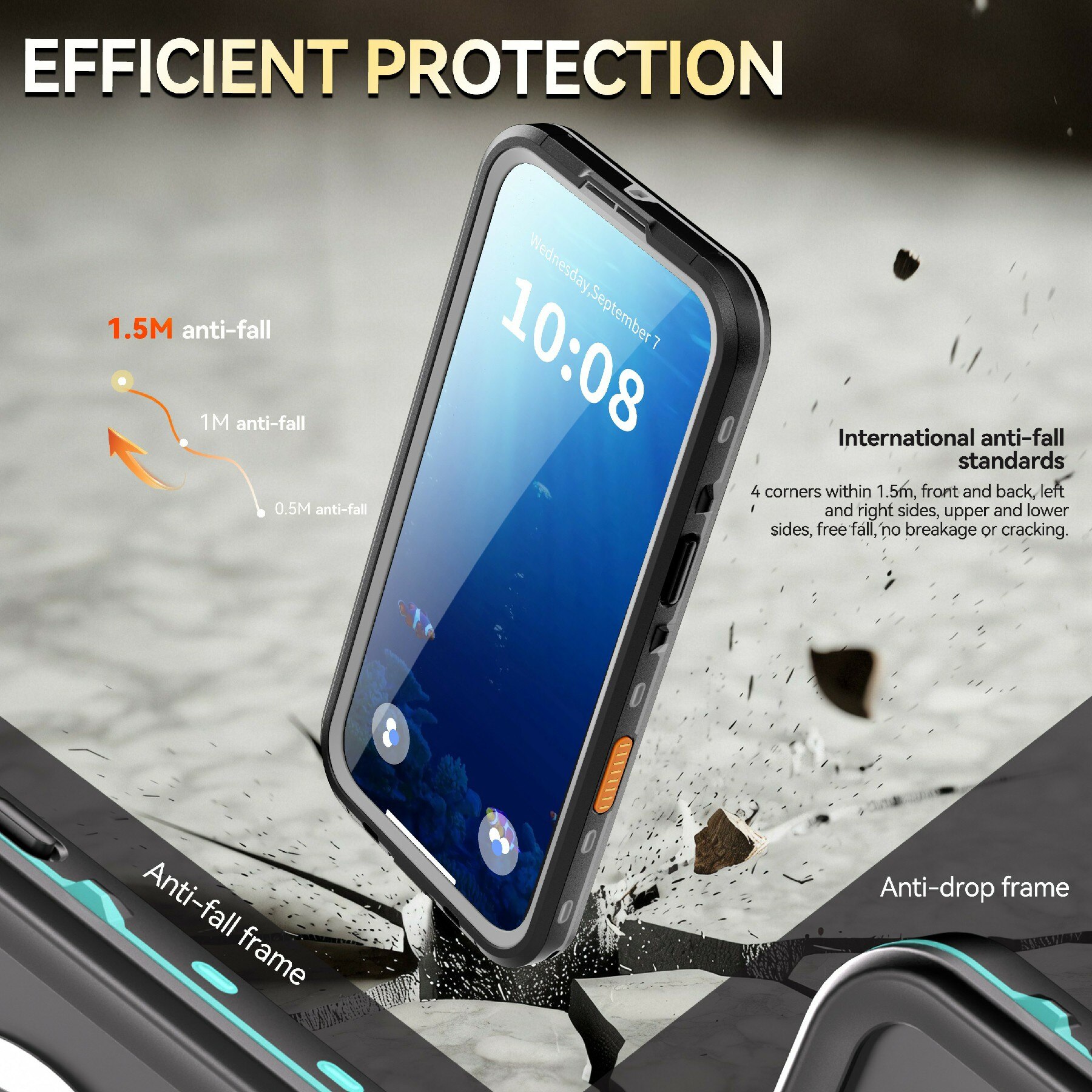 Cover ibrida impermeabile iPhone 17 Air trasparente