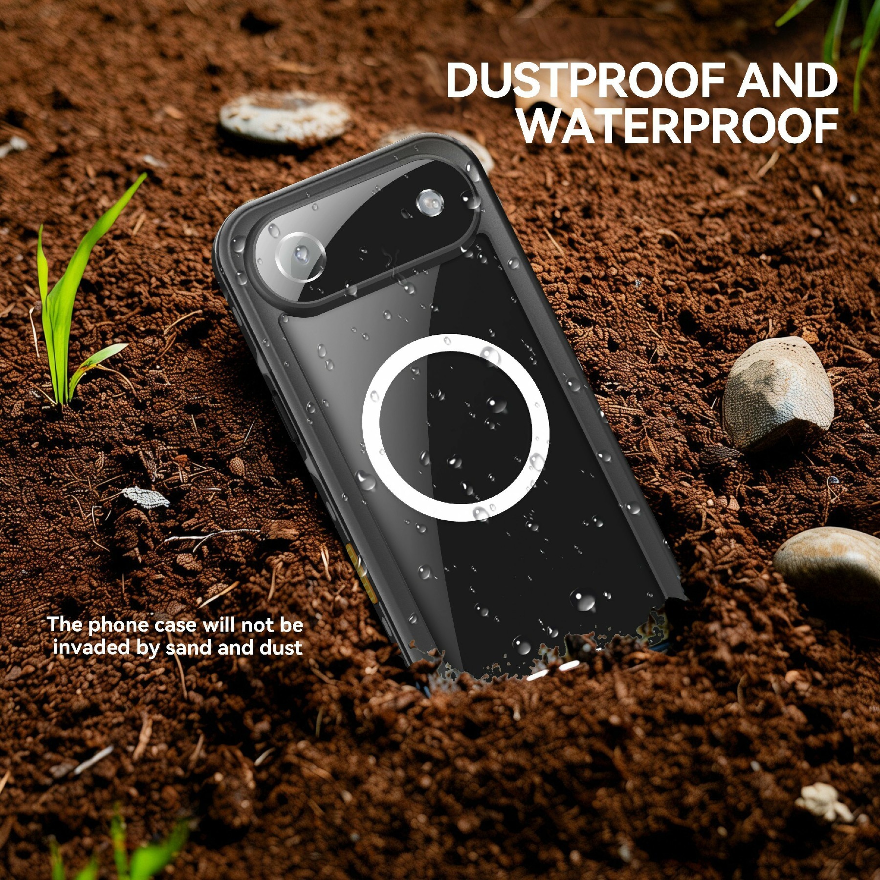 Cover ibrida impermeabile iPhone 17 Air trasparente