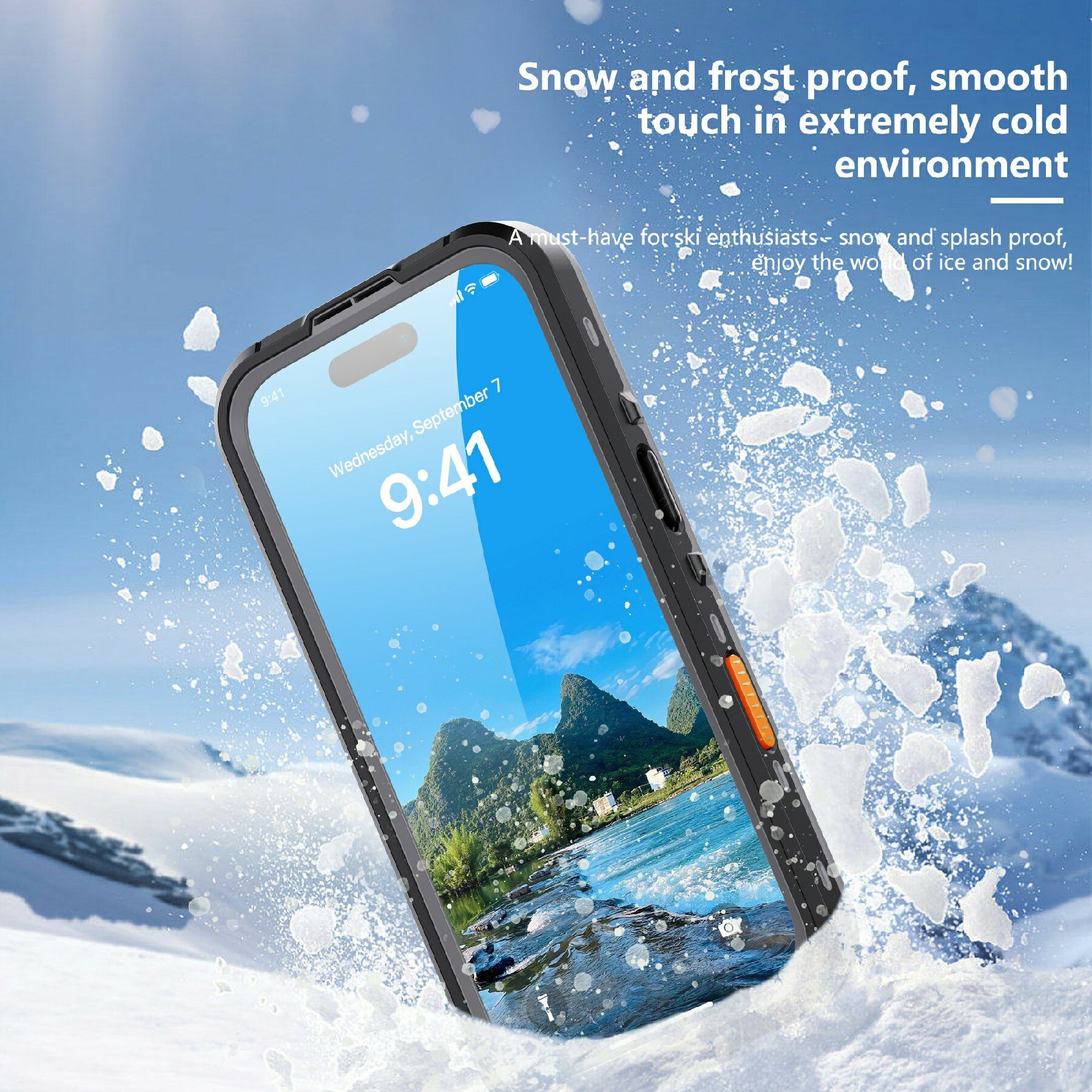 Cover ibrida impermeabile iPhone 17 Pro trasparente