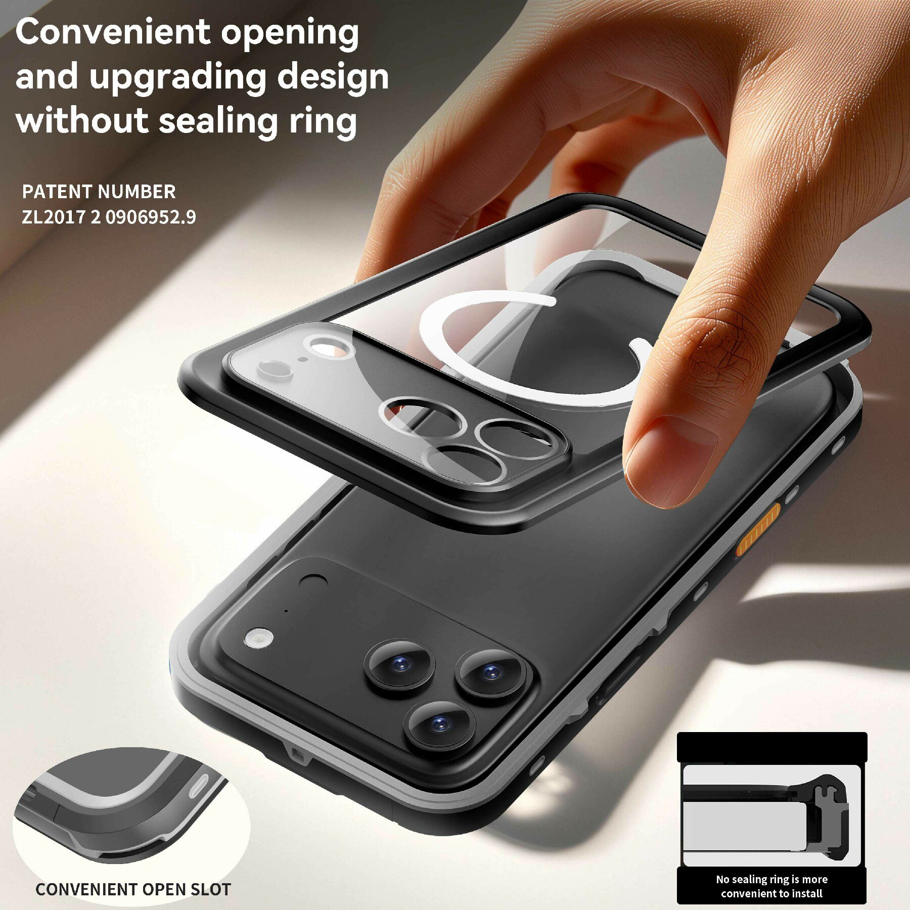 Cover ibrida impermeabile iPhone 17 Pro Max trasparente