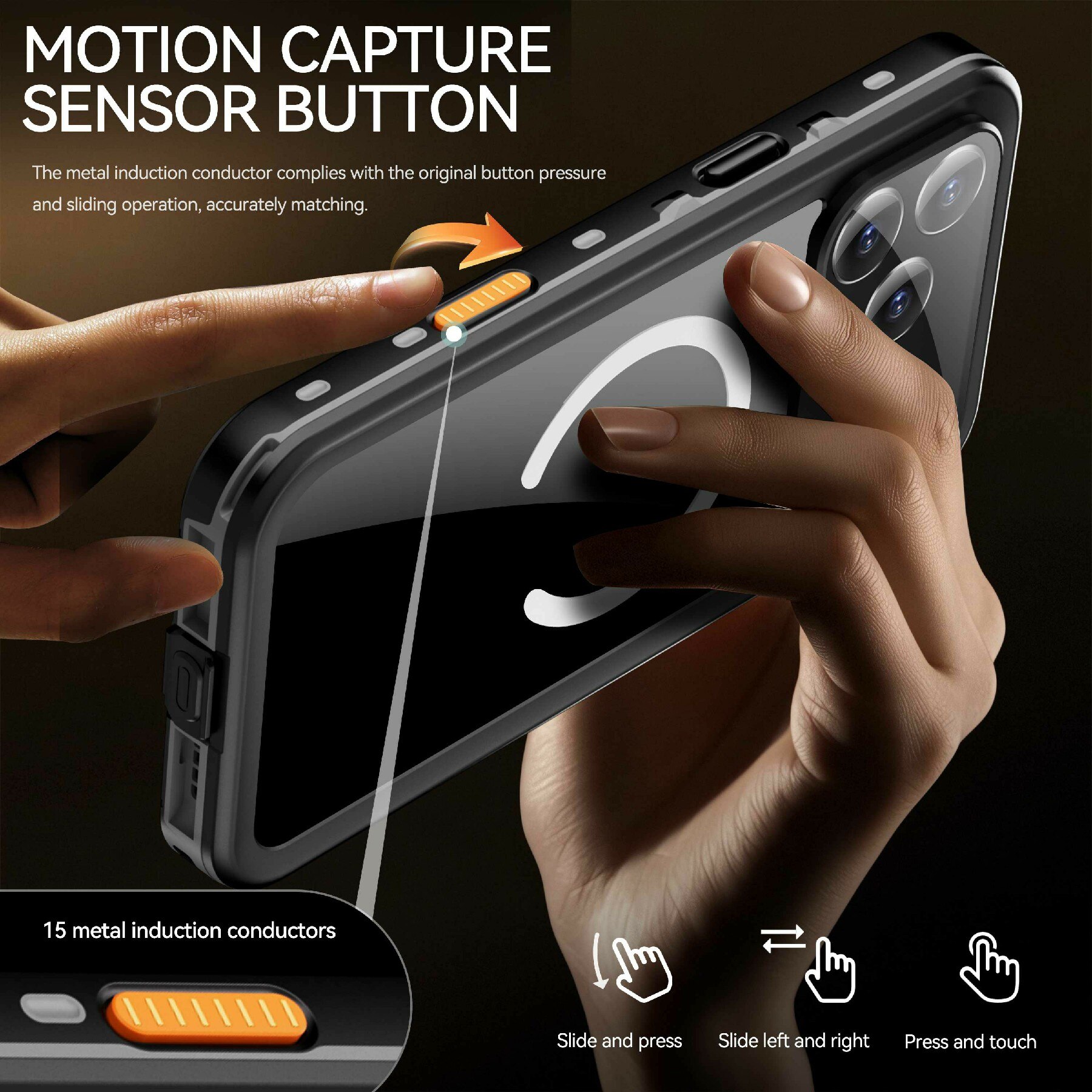 Cover ibrida impermeabile iPhone 17 Pro Max trasparente