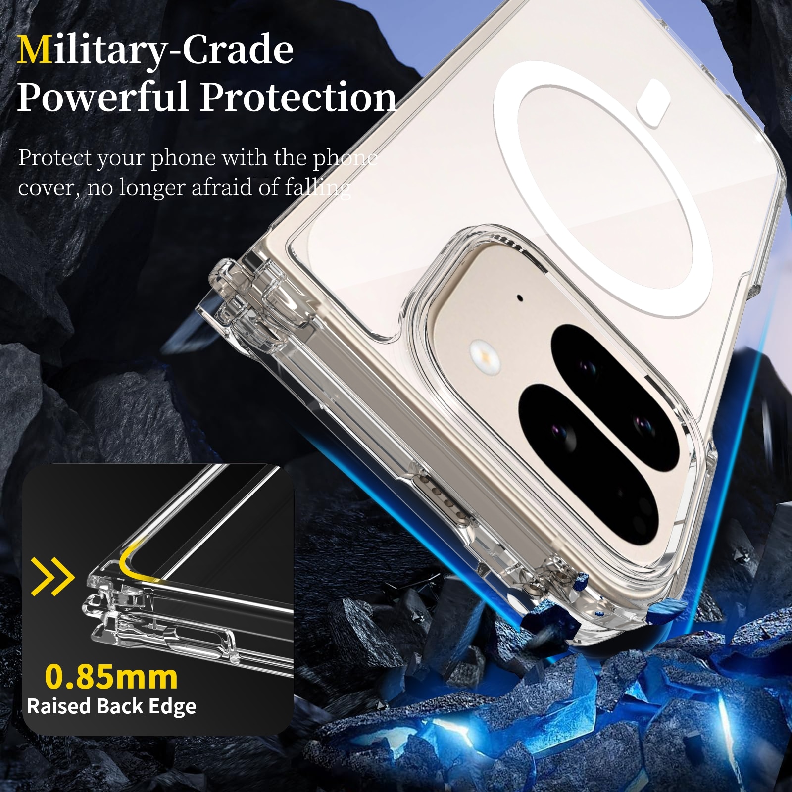 Cover ibride con MagSafe Google Pixel 10 Pro Fold Trasparente