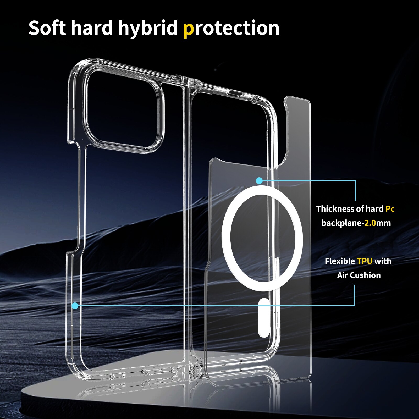 Cover ibride con MagSafe Google Pixel 10 Pro Fold Trasparente
