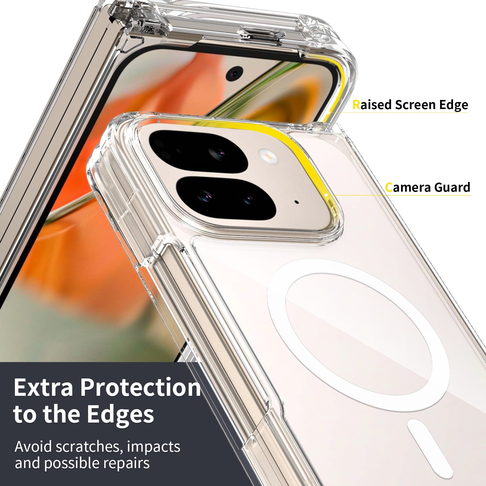 Cover ibride con MagSafe Google Pixel 10 Pro Fold Trasparente