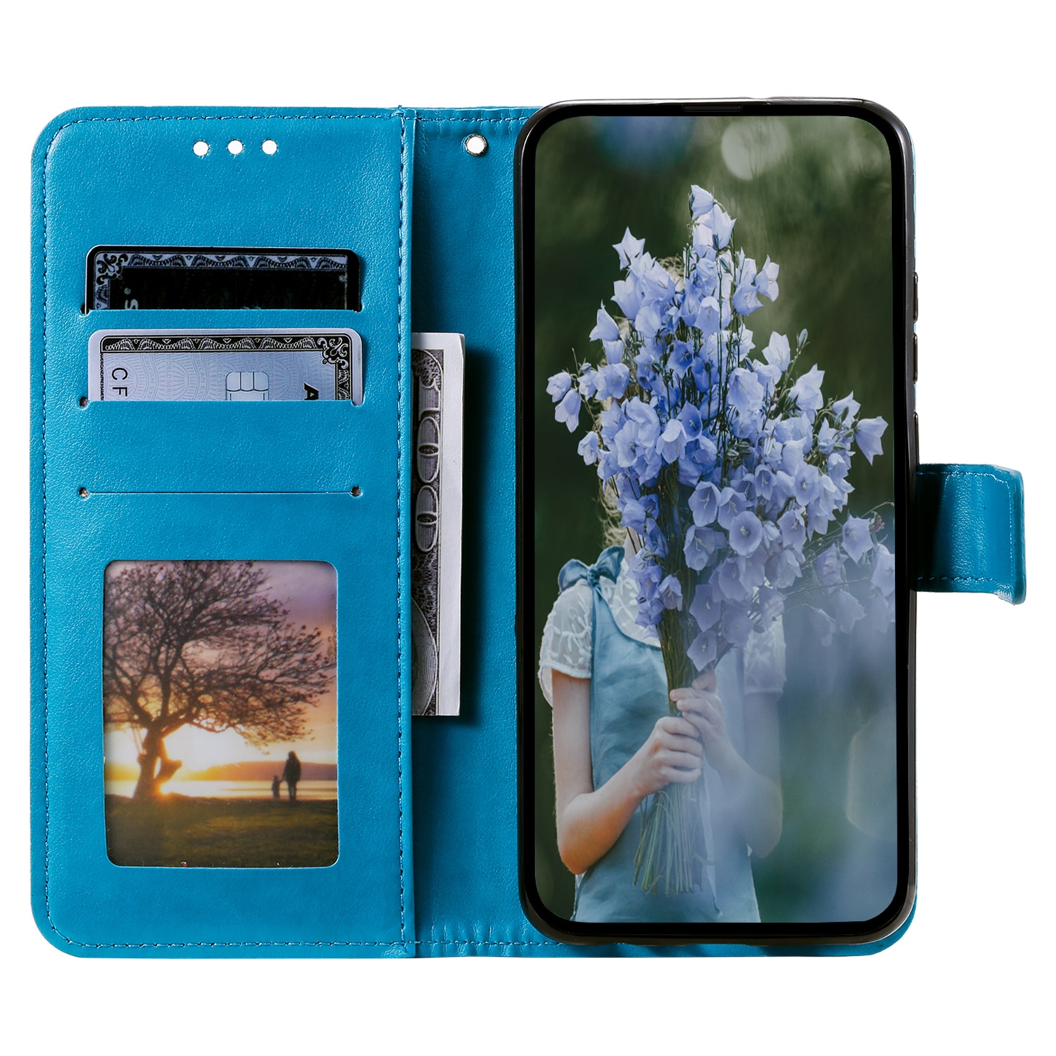 Custodia in pelle Mandala Xiaomi Redmi 15C Blu