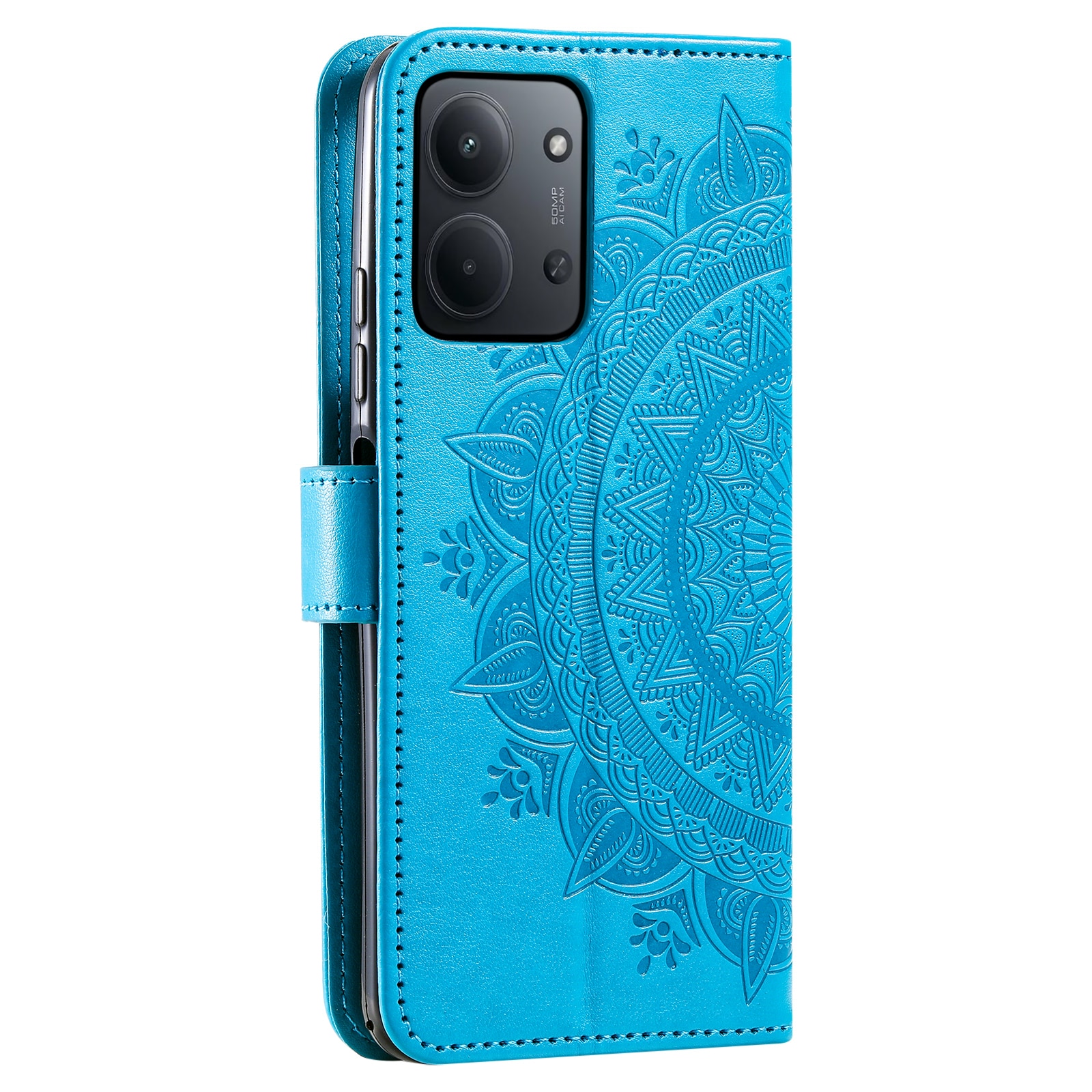 Custodia in pelle Mandala Xiaomi Redmi 15C Blu