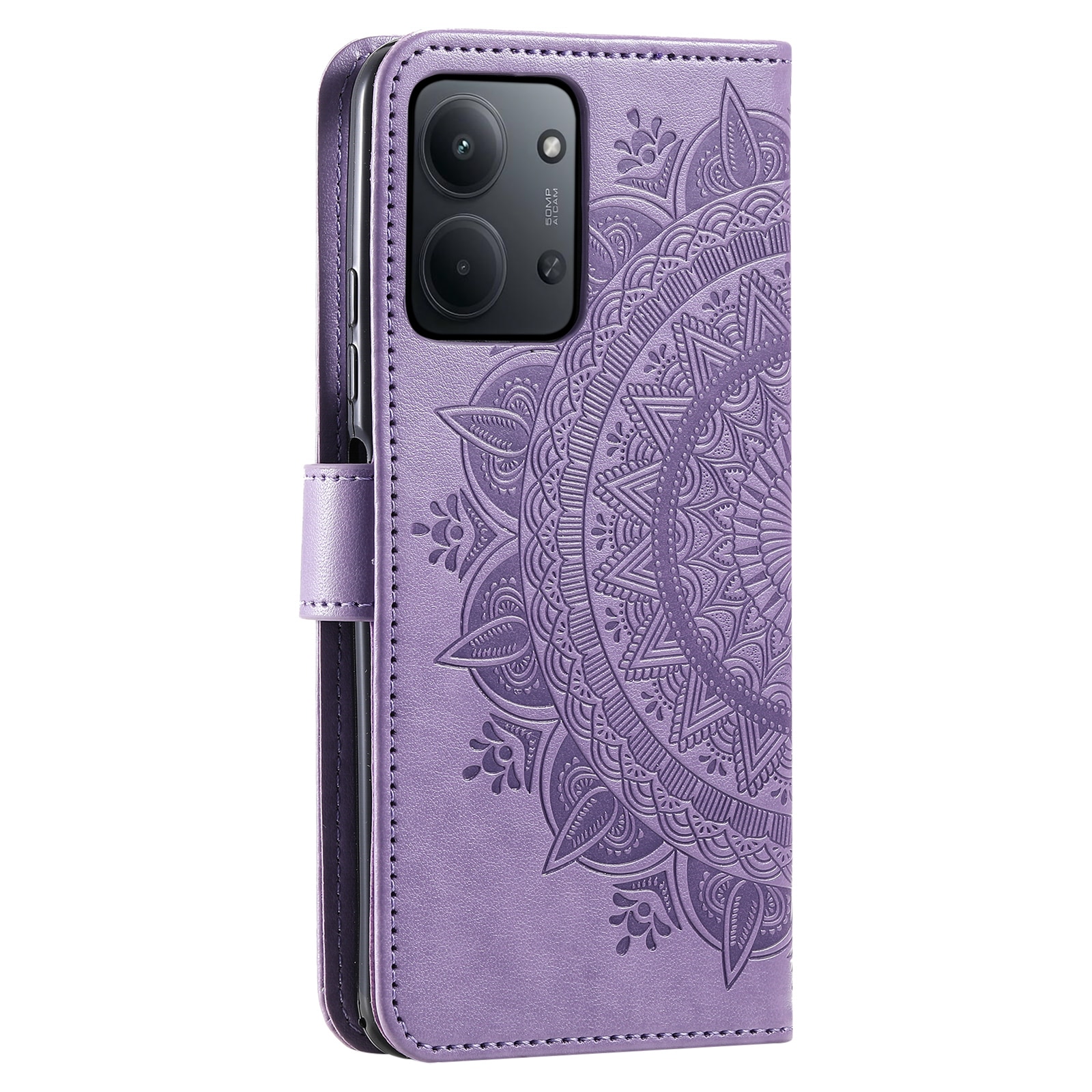 Custodia in pelle Mandala Xiaomi Redmi 15C Viola