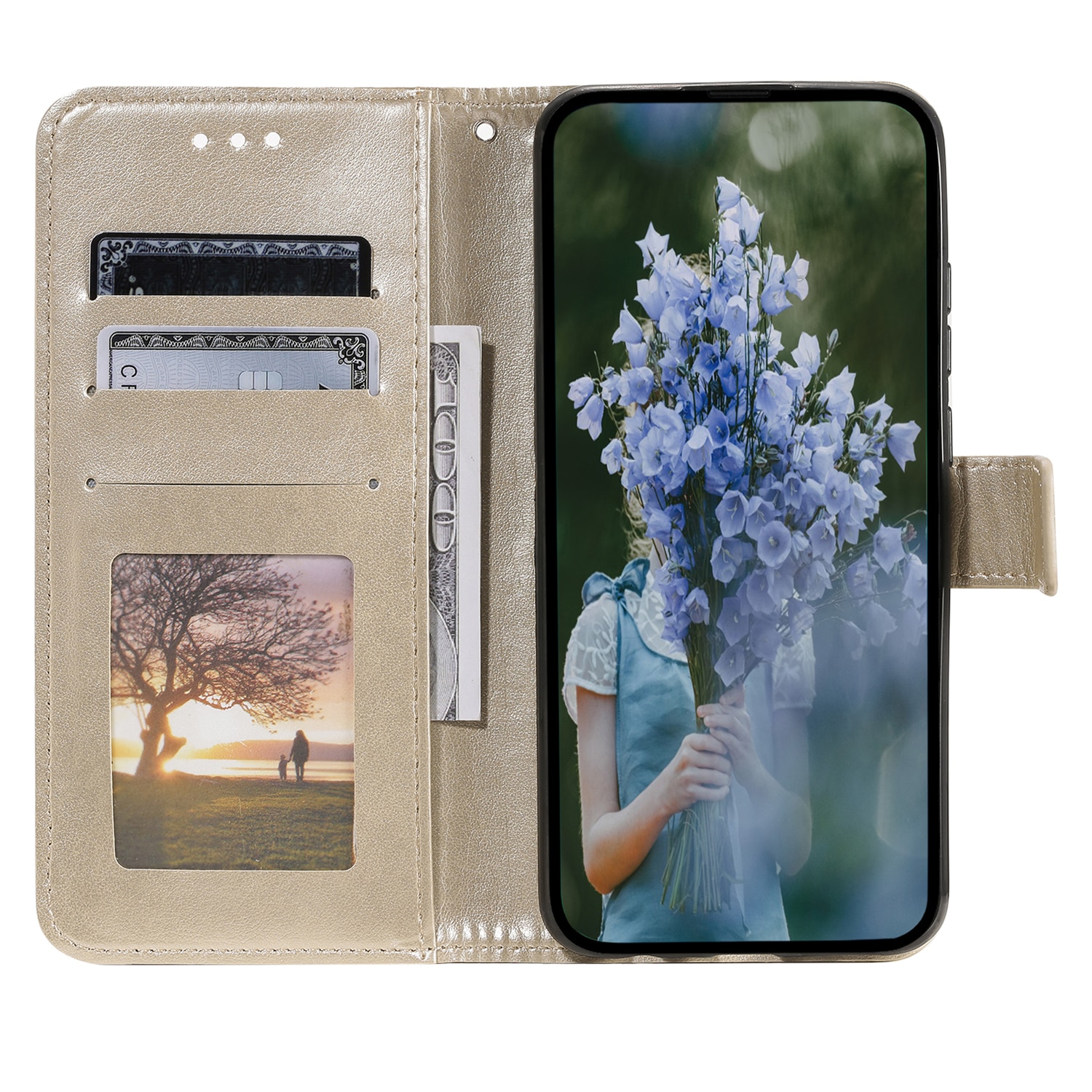 Custodia in pelle Mandala Xiaomi Redmi 15C Oro