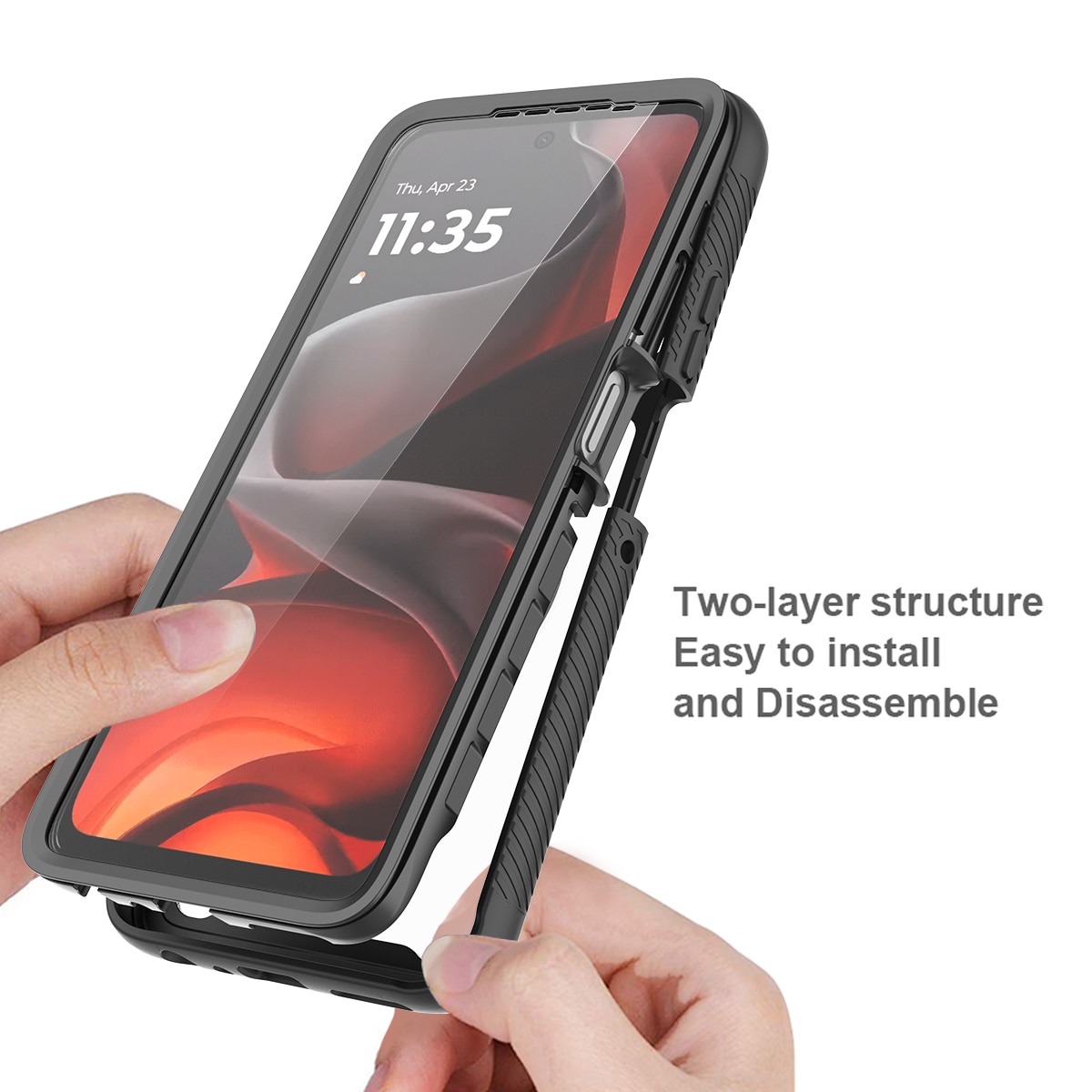 Cover Full Protection Motorola Moto G86 Nero