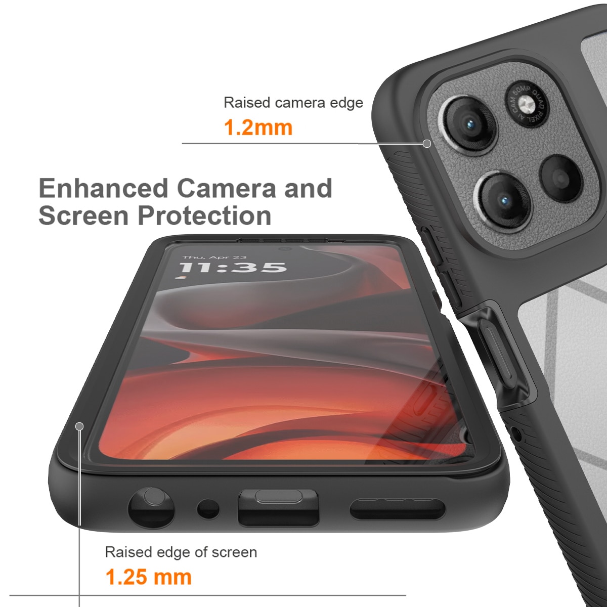 Cover Full Protection Motorola Moto G86 Nero