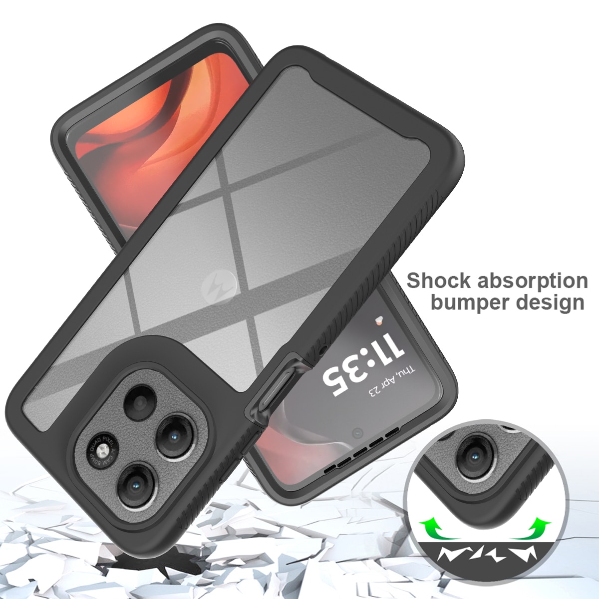 Cover Full Protection Motorola Moto G86 Nero