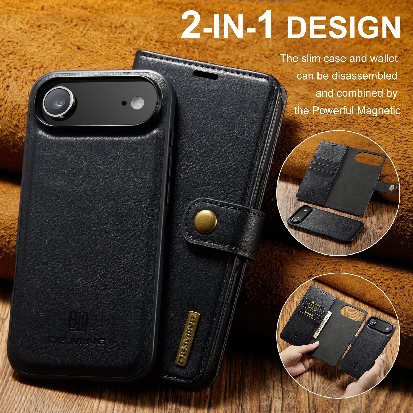 Cover portafoglio Magnet Wallet iPhone 17 Air Black
