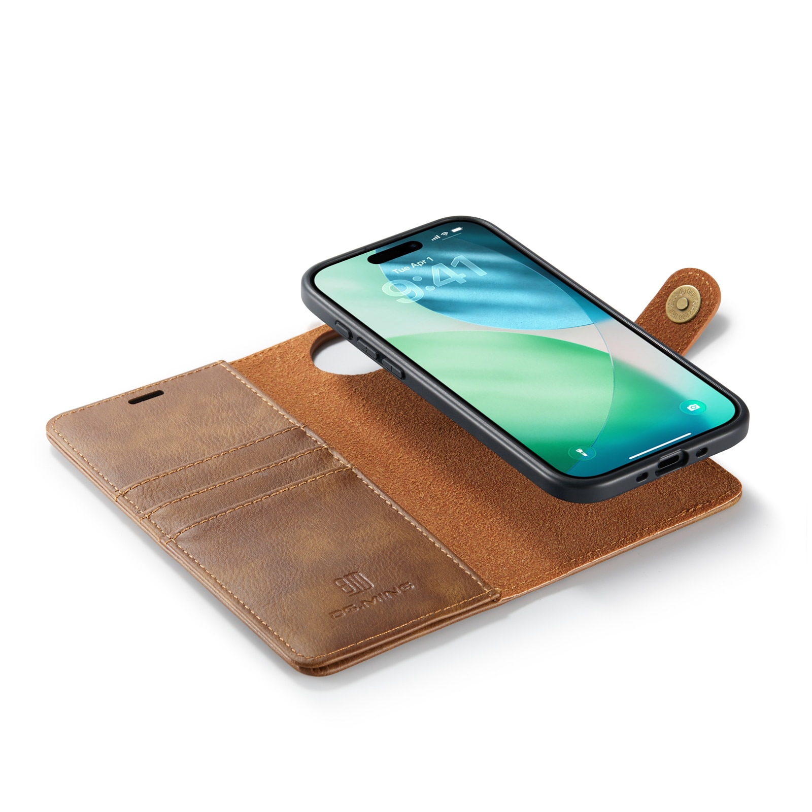 Cover portafoglio Magnet Wallet iPhone 17 Air Cognac