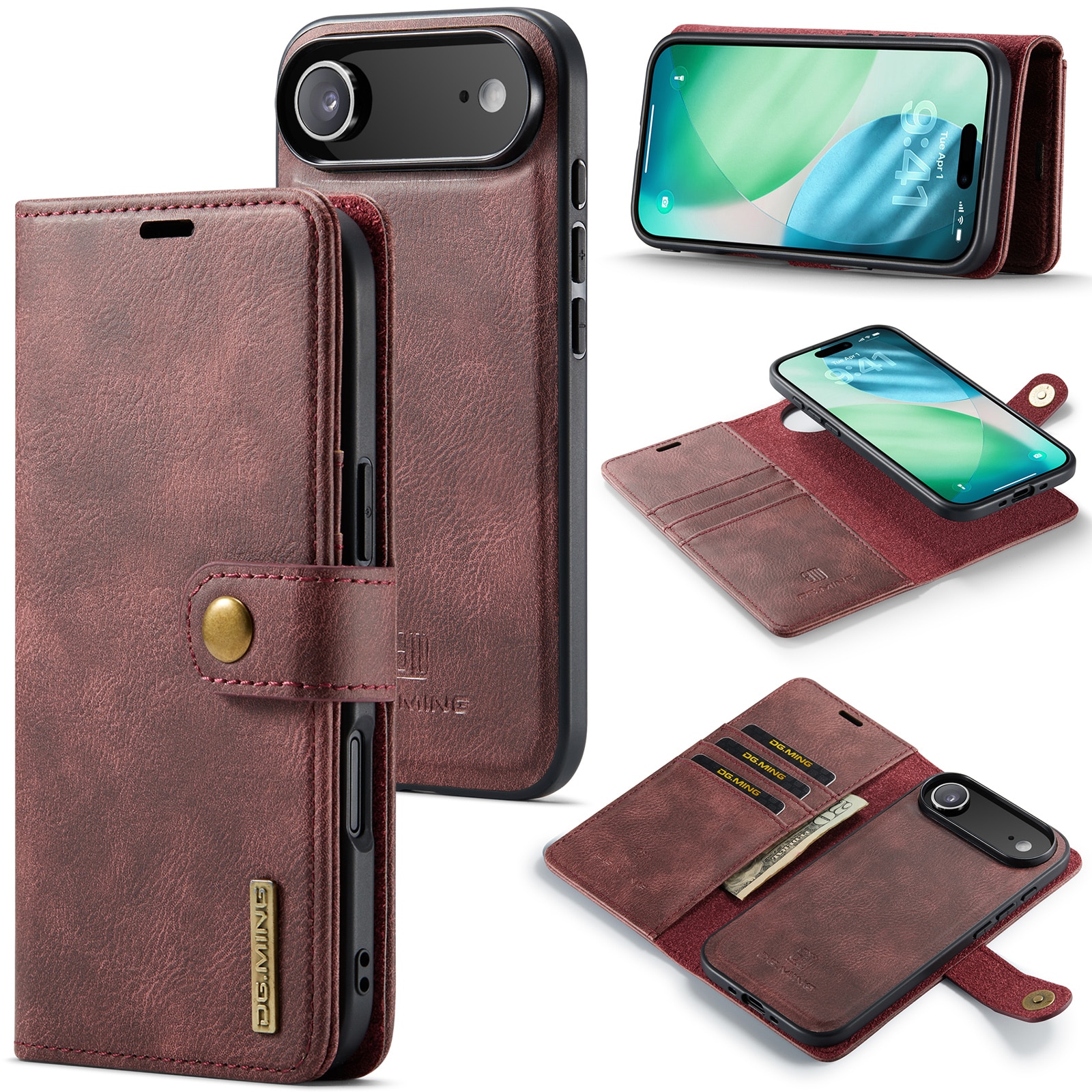 Cover portafoglio Magnet Wallet iPhone 17 Air Red