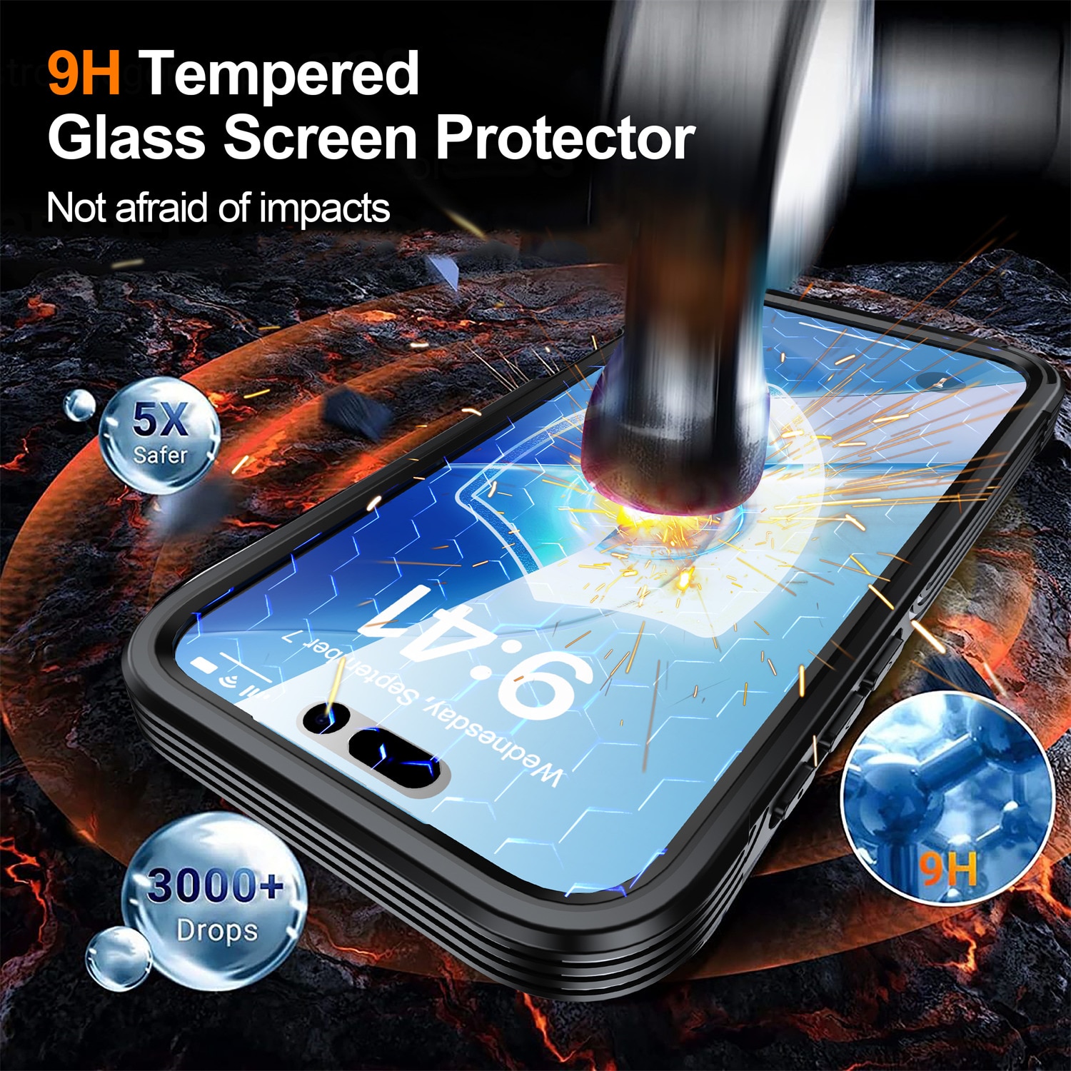 Cover Premium Full Protection iPhone 17 Pro Black