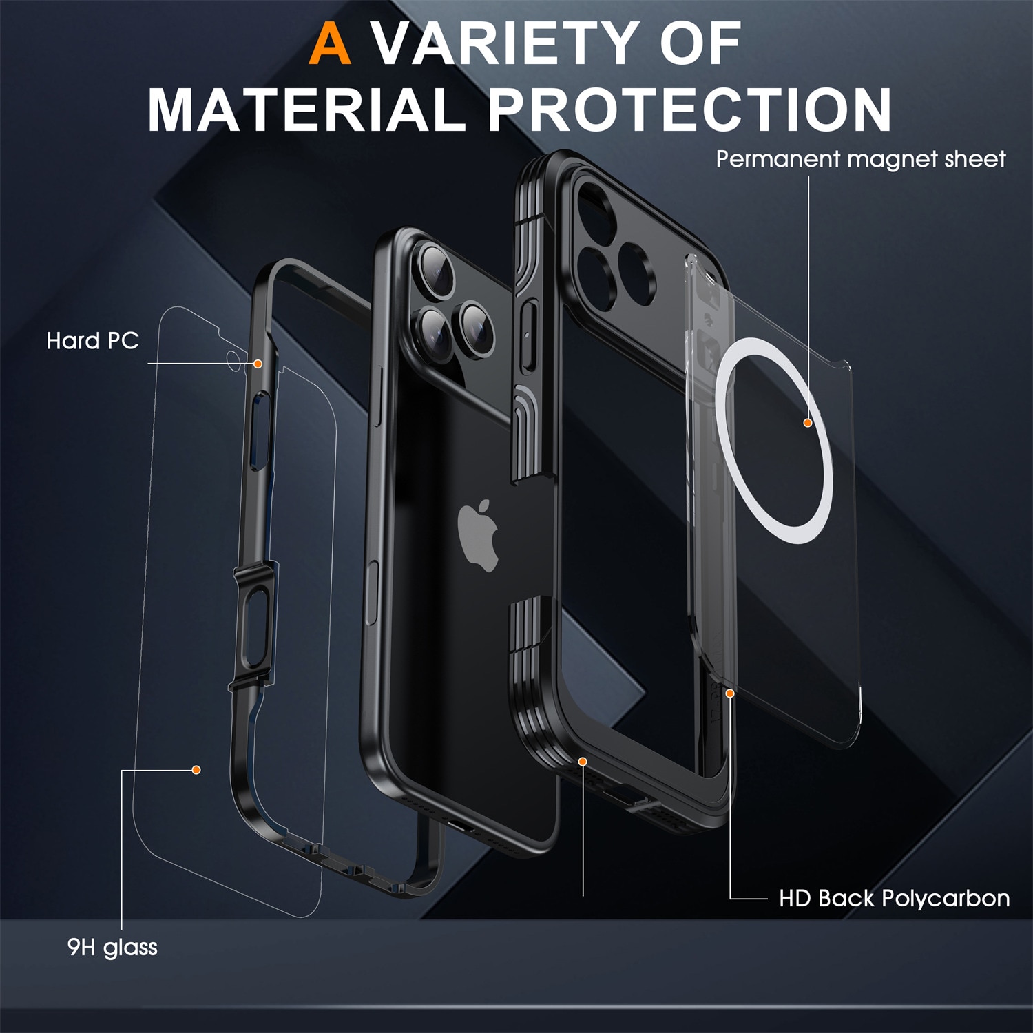 Cover Premium Full Protection iPhone 17 Pro Black