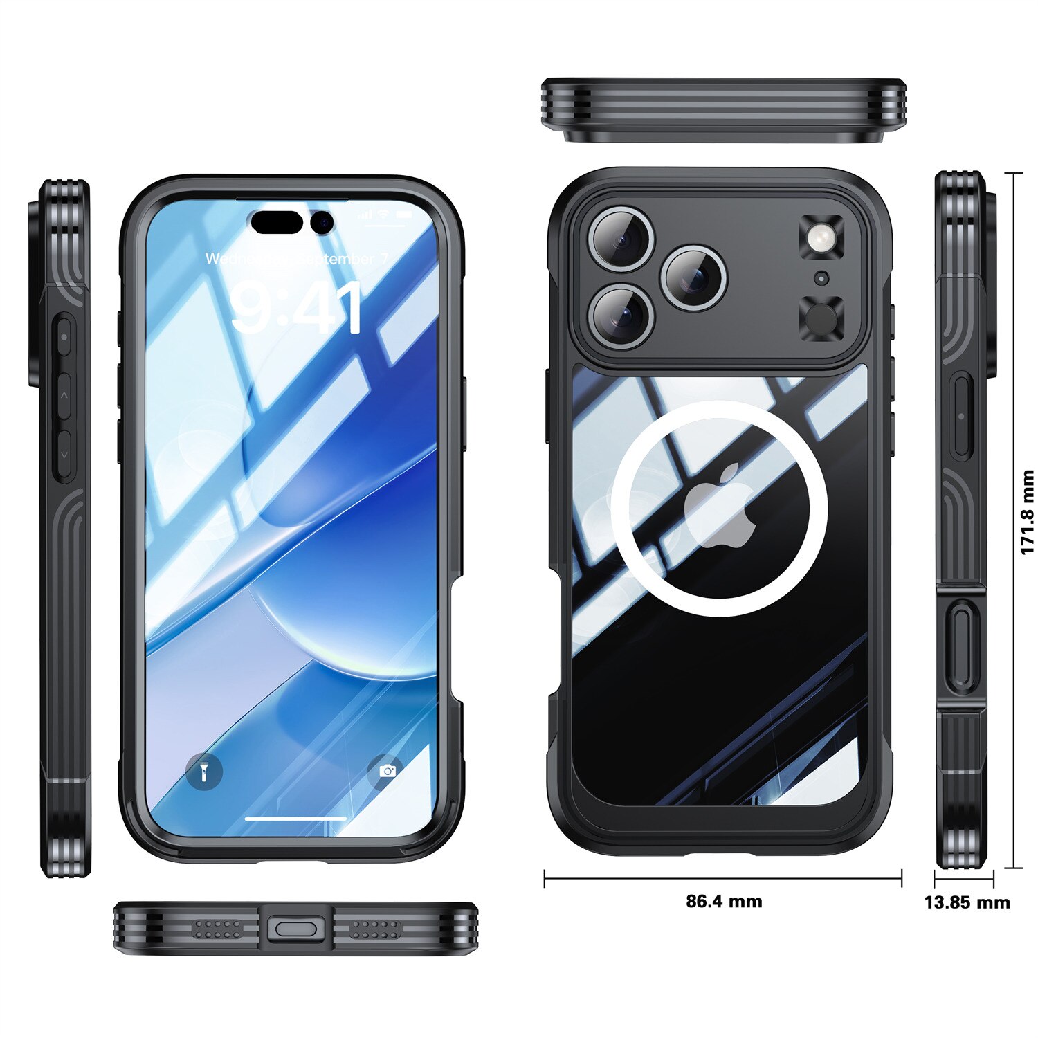 Cover Premium Full Protection iPhone 17 Pro Black