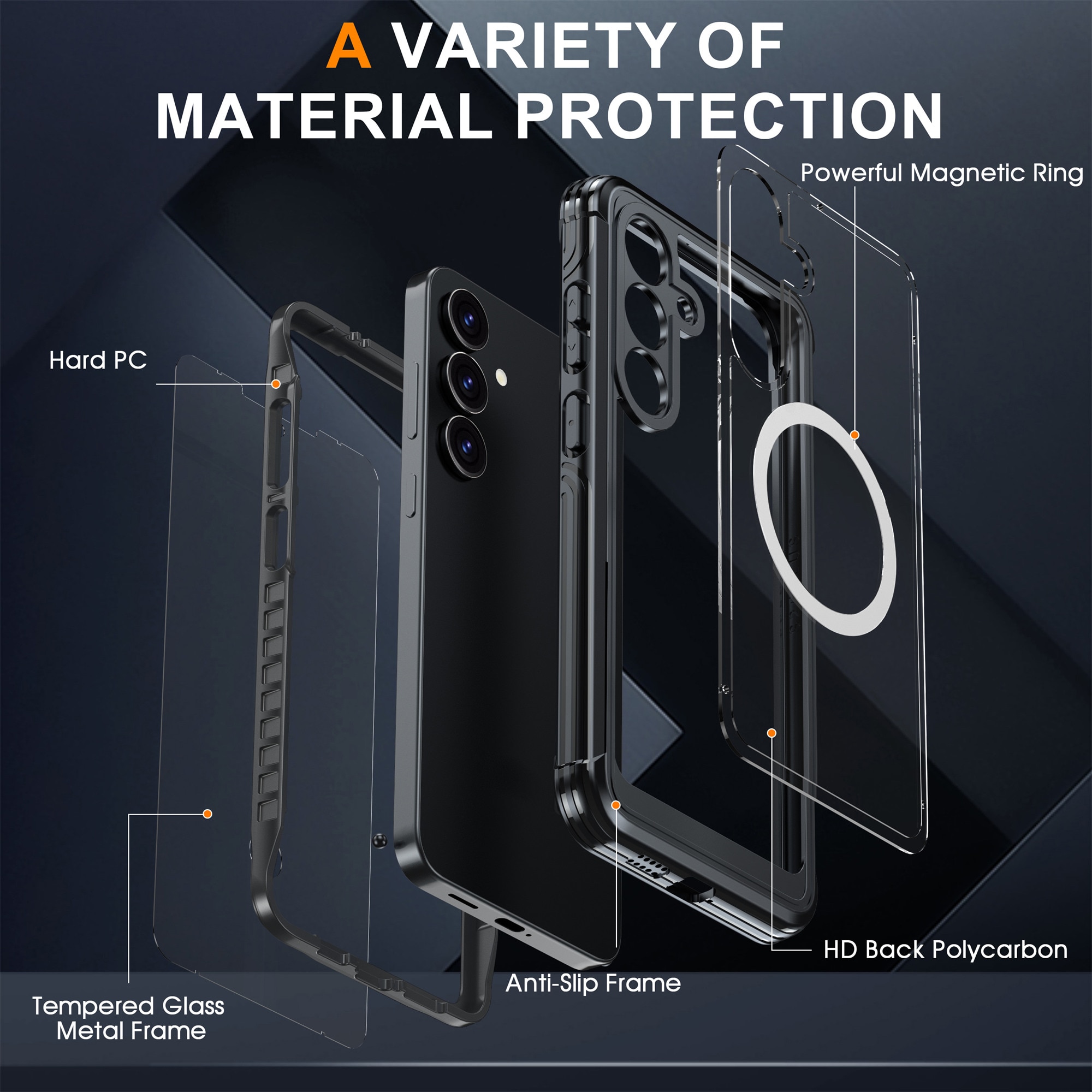 Cover Premium Full Protection Samsung Galaxy S25 FE Black