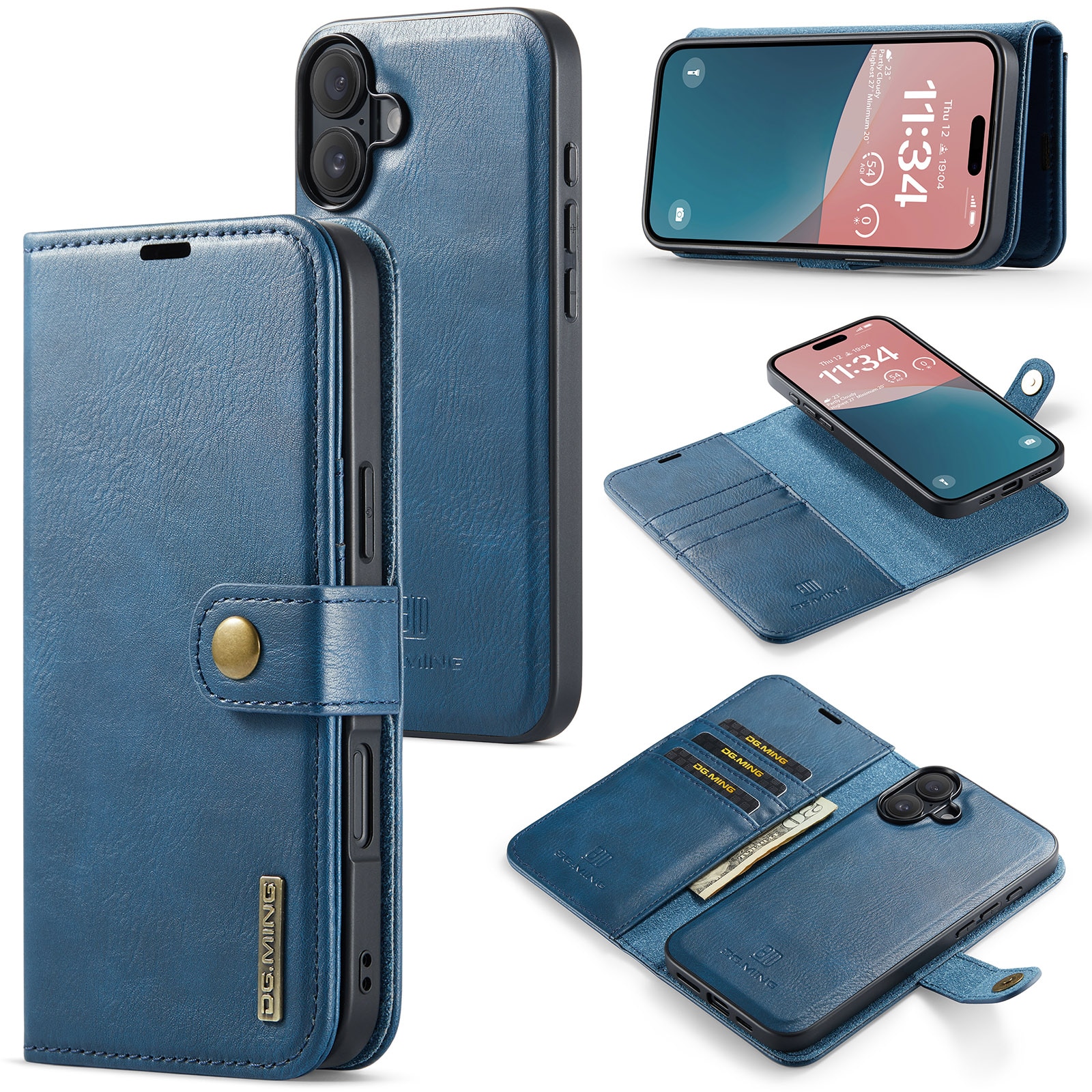 Cover portafoglio Magnet Wallet iPhone 17 Blue