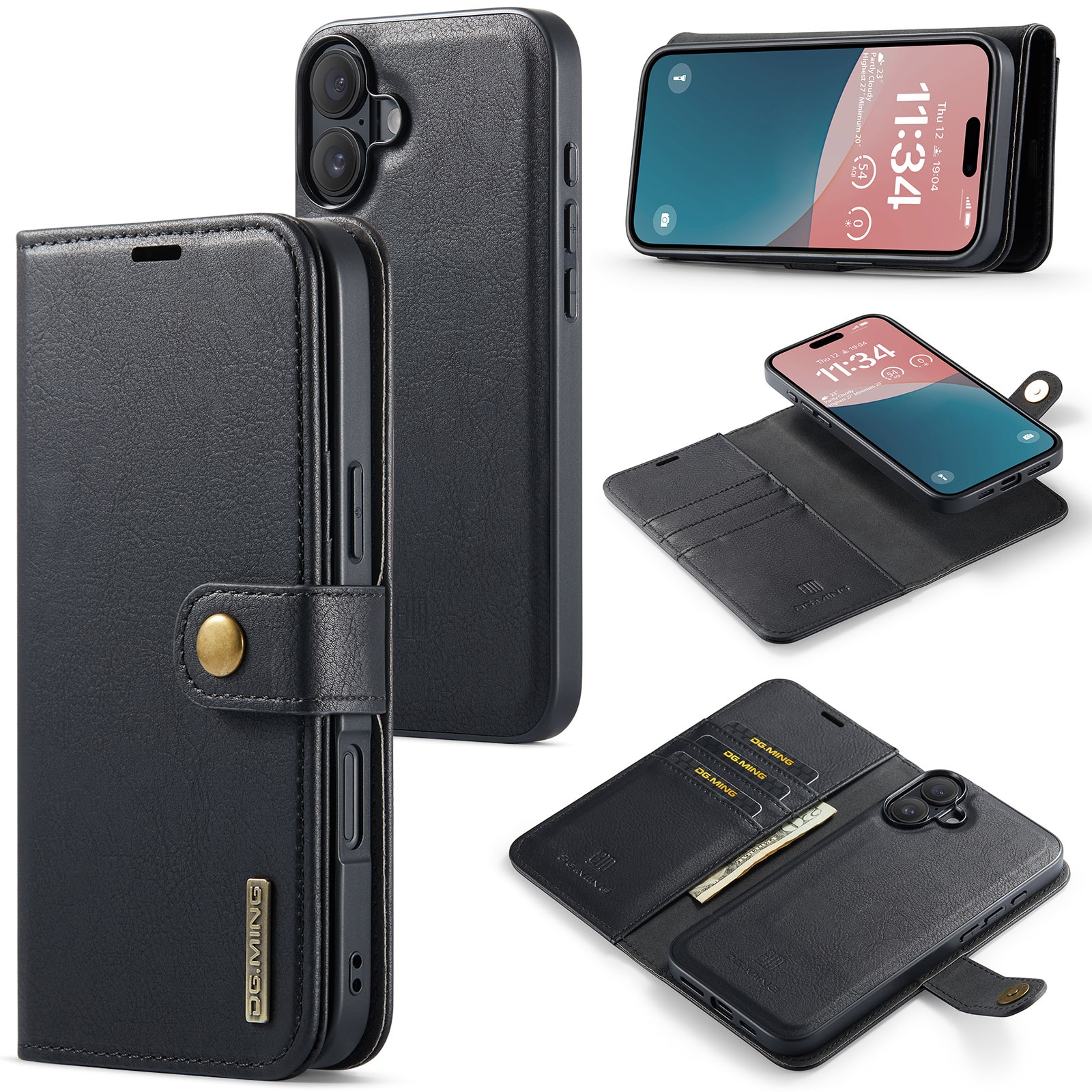 Cover portafoglio Magnet Wallet iPhone 17 Black