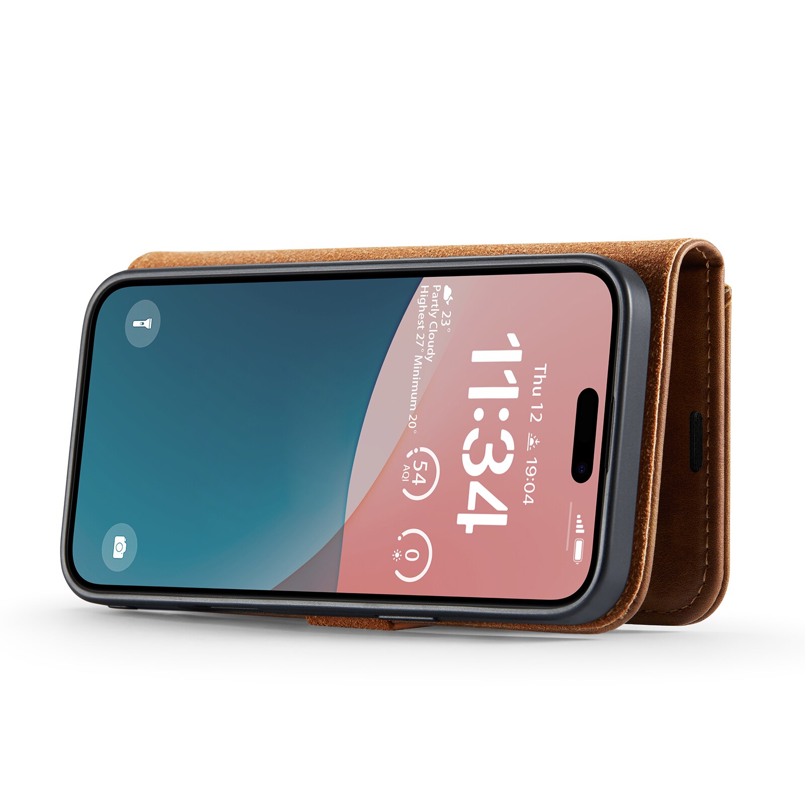 Cover portafoglio Magnet Wallet iPhone 17 Cognac