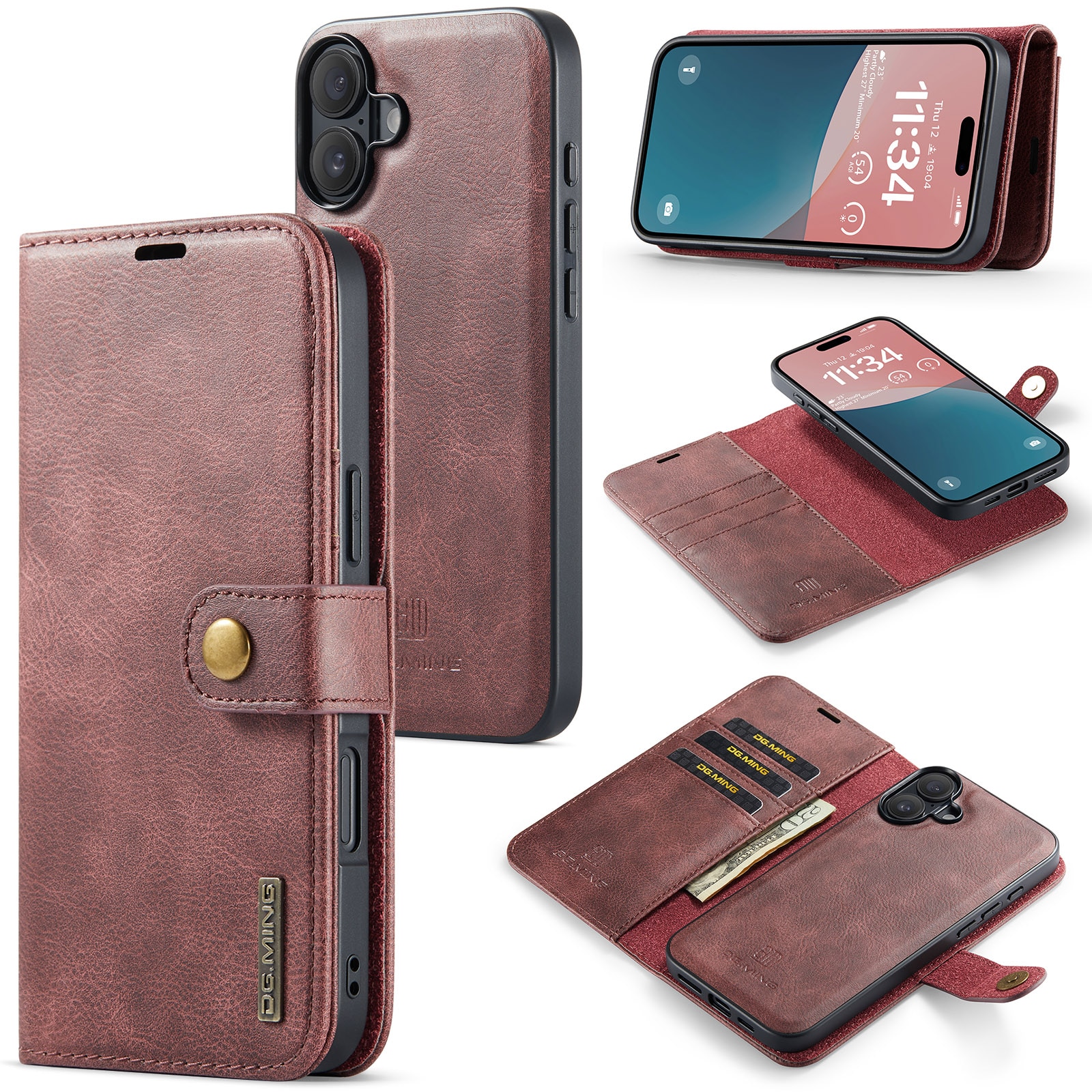 Cover portafoglio Magnet Wallet iPhone 17 Red