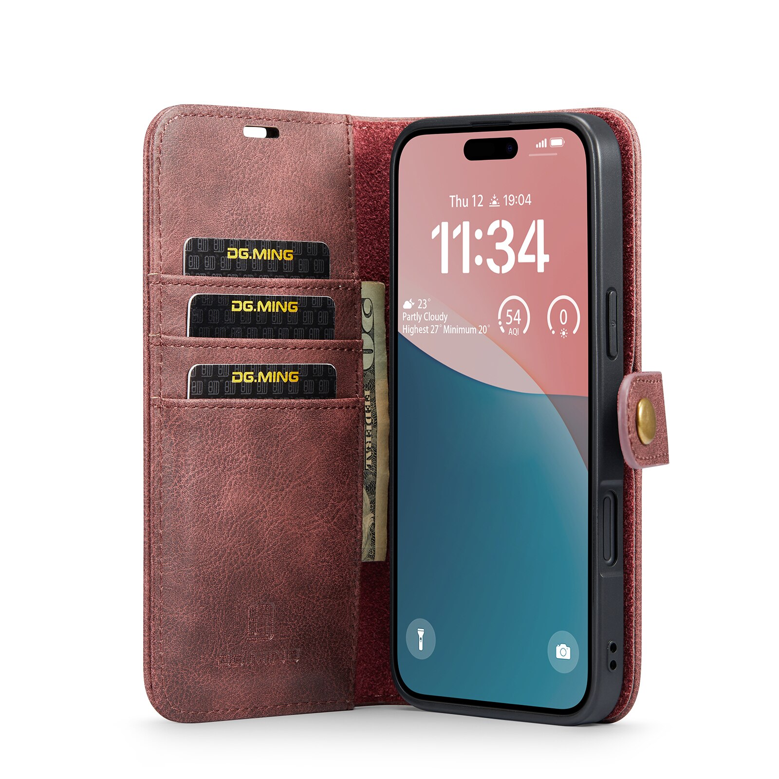 Cover portafoglio Magnet Wallet iPhone 17 Red