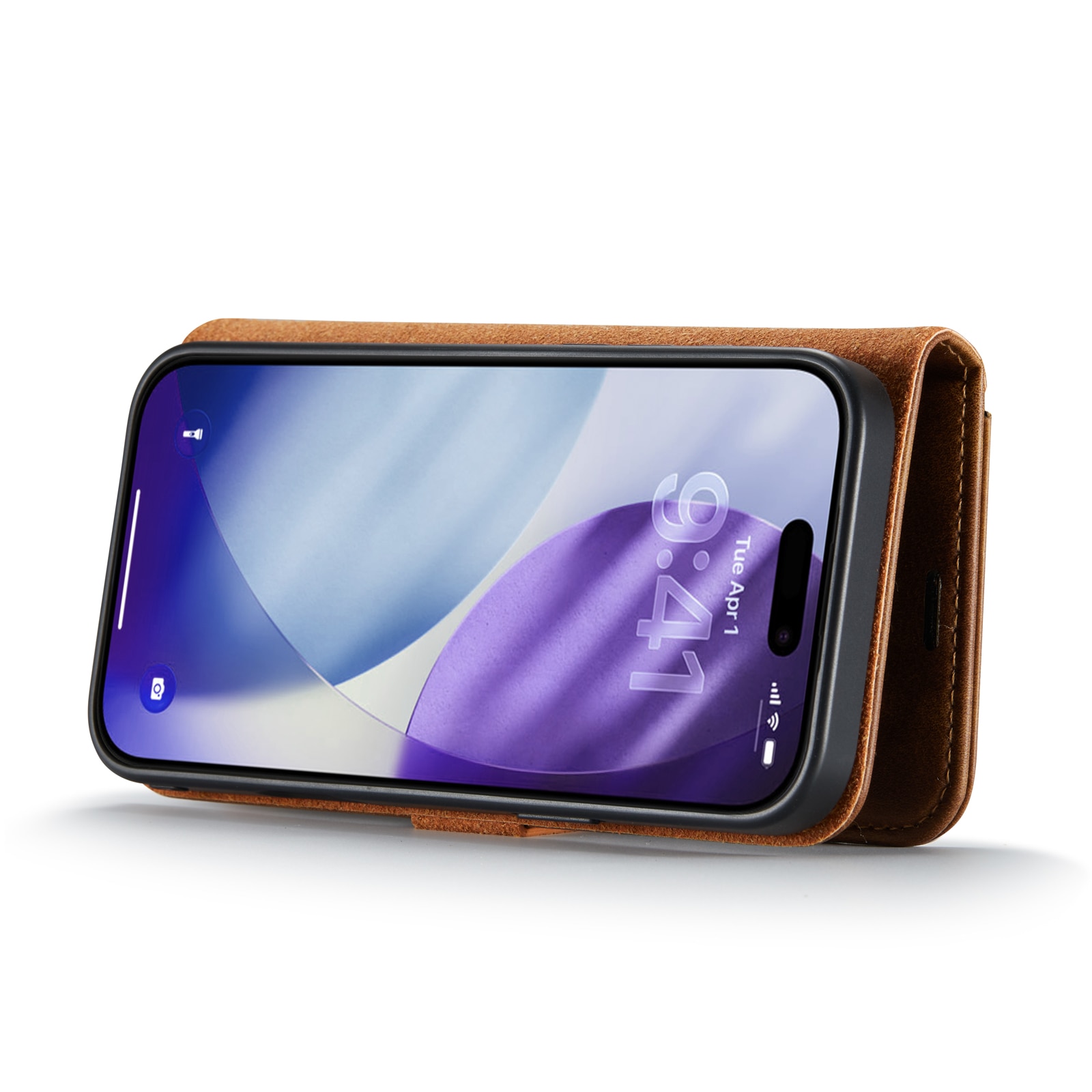 Cover portafoglio Magnet Wallet iPhone 17 Pro Cognac