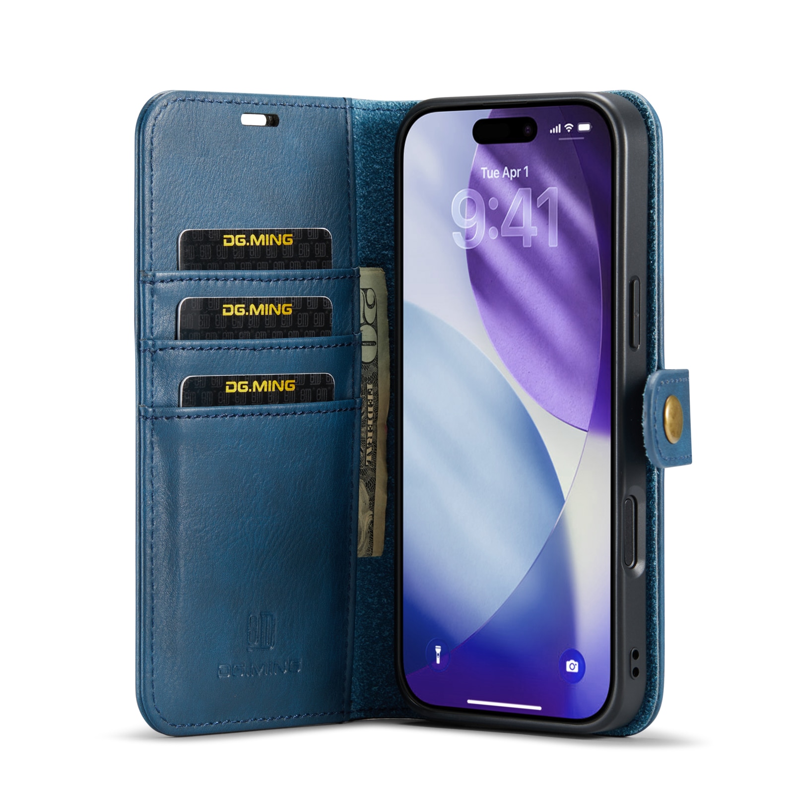 Cover portafoglio Magnet Wallet iPhone 17 Pro Blue