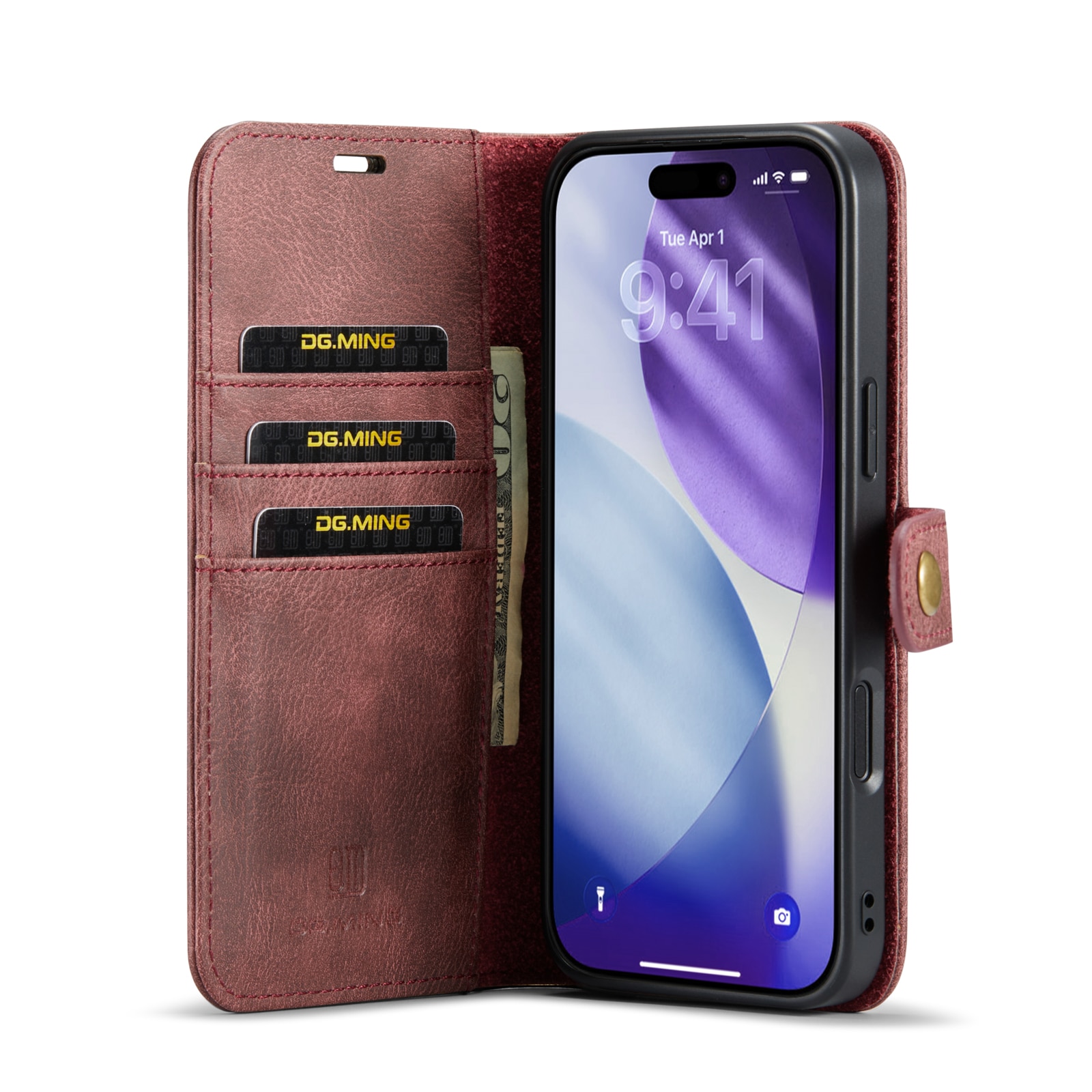 Cover portafoglio Magnet Wallet iPhone 17 Pro Max Red