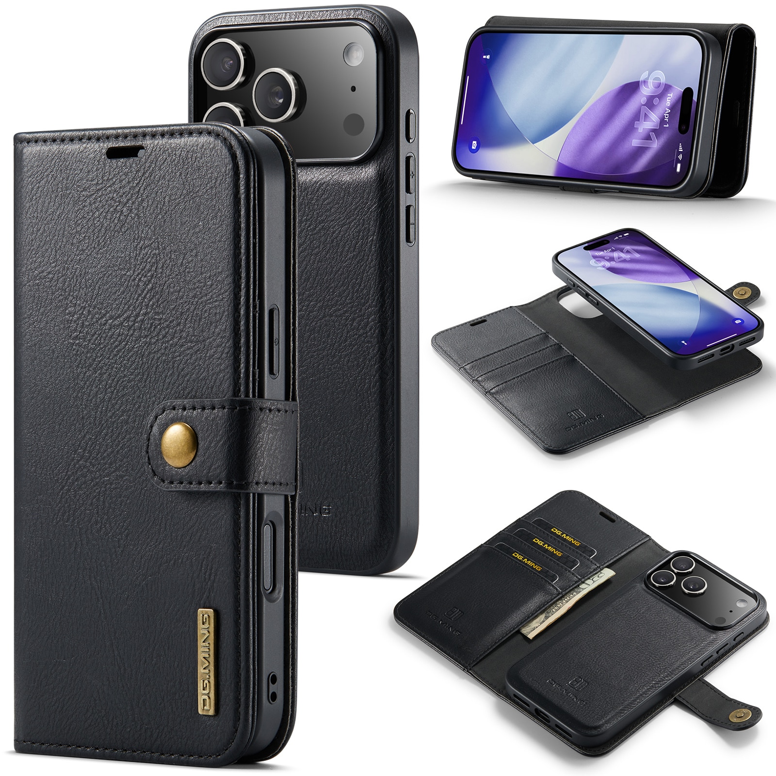 Cover portafoglio Magnet Wallet iPhone 17 Pro Max Black