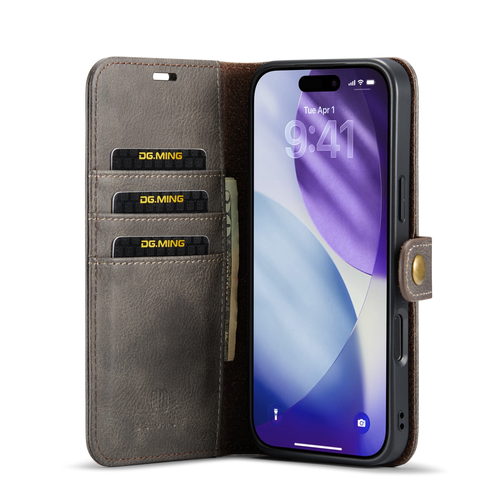 Cover portafoglio Magnet Wallet iPhone 17 Pro Max Brown
