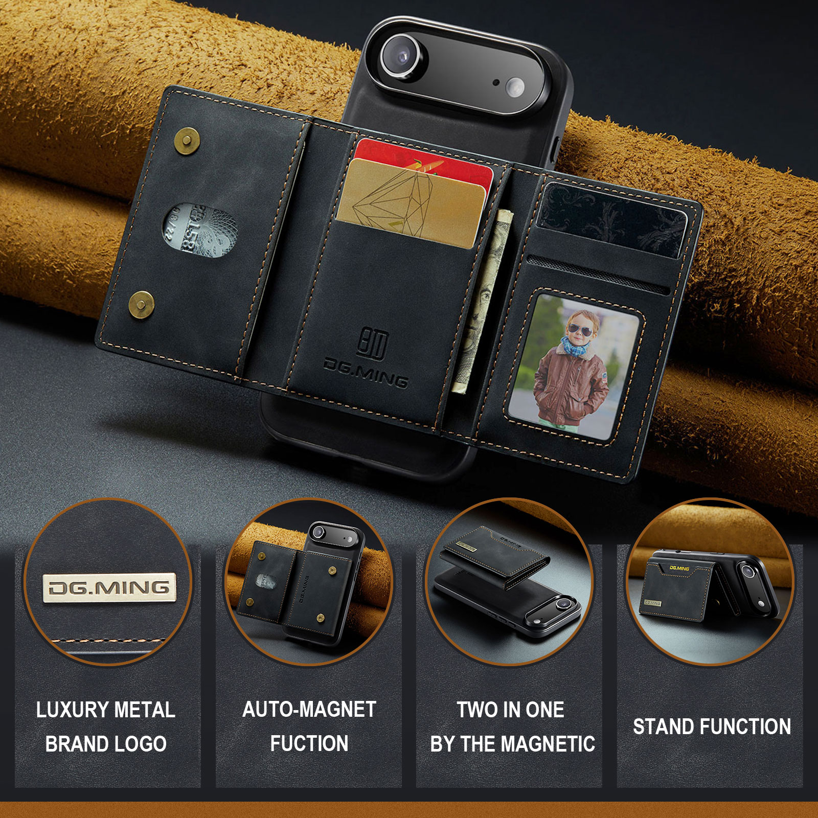 Cover Magnetic Card SlotiPhone 17 Air Nero