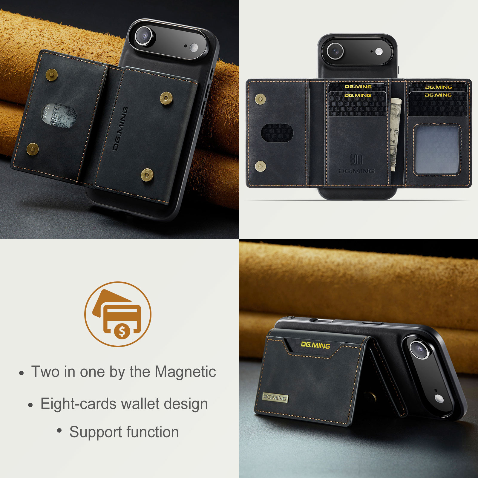 Cover Magnetic Card SlotiPhone 17 Air Nero