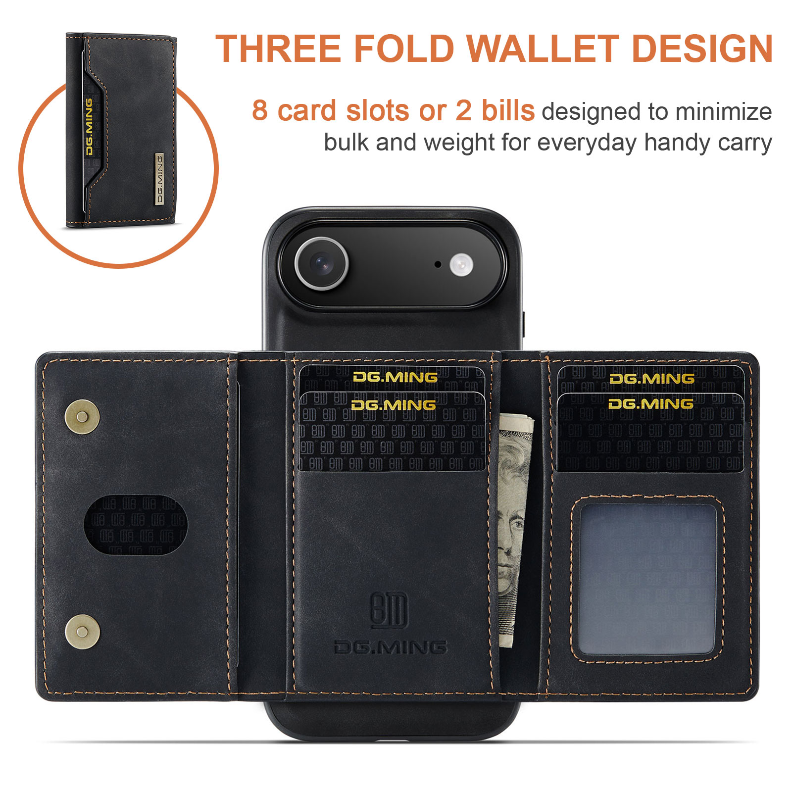 Cover Magnetic Card SlotiPhone 17 Air Nero