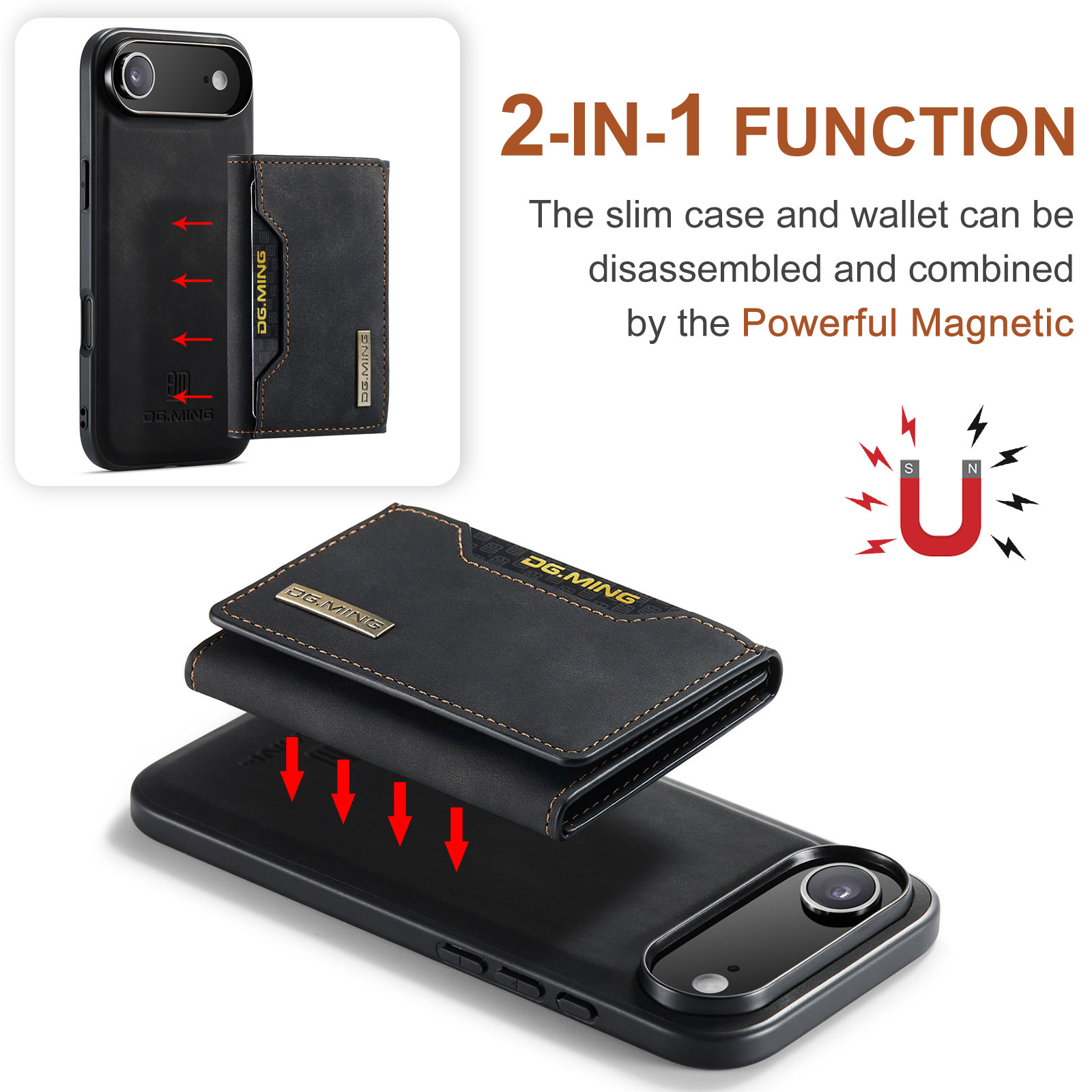 Cover Magnetic Card SlotiPhone 17 Air Nero