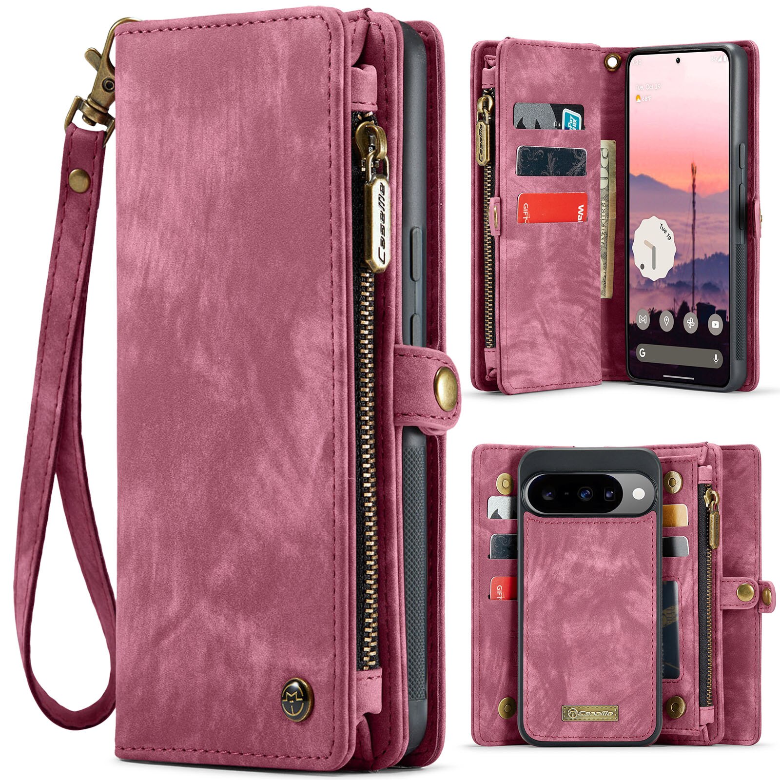 Cover portafoglio Multi-Slot Google Pixel 10 Pro Rosso