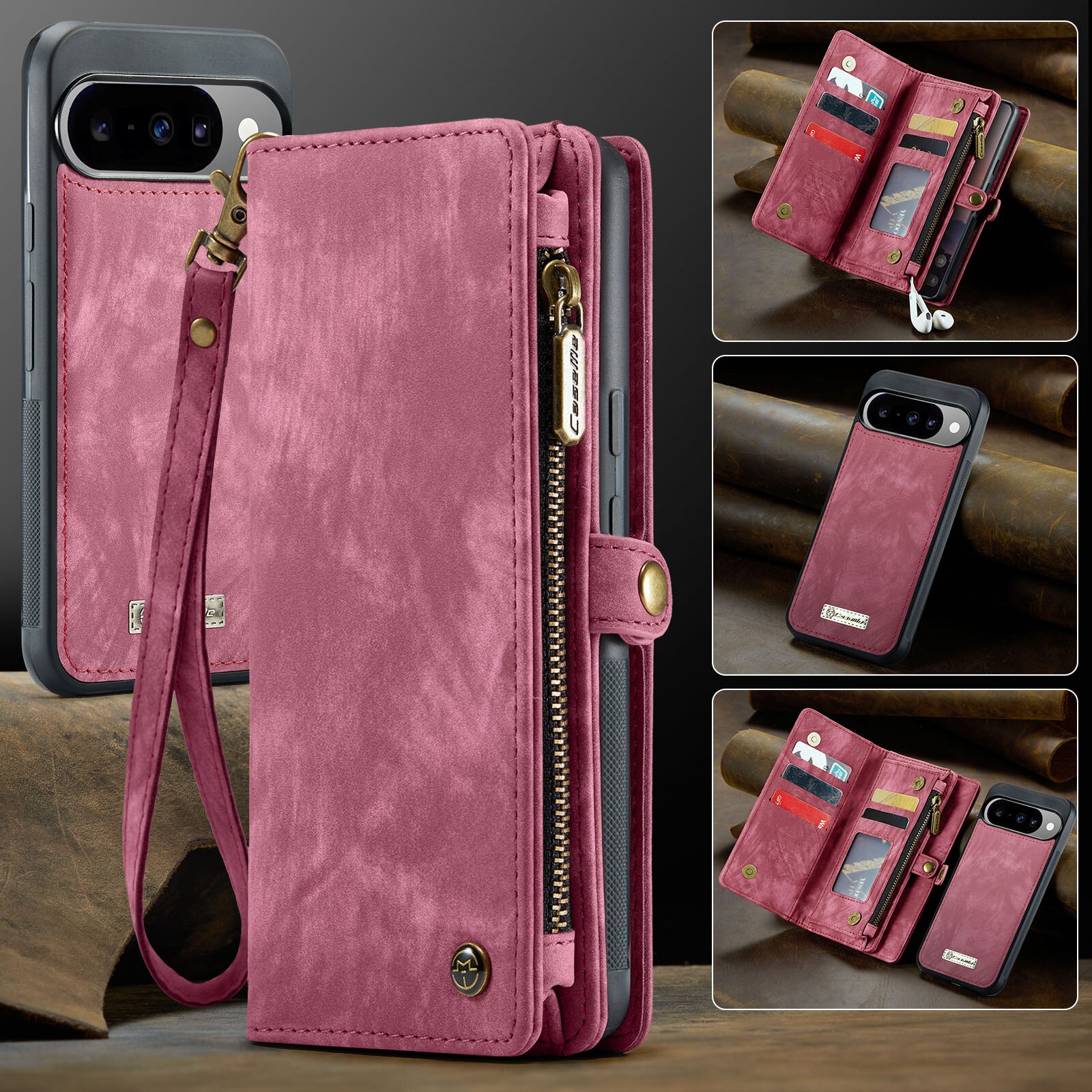 Cover portafoglio Multi-Slot Google Pixel 10 Rosso