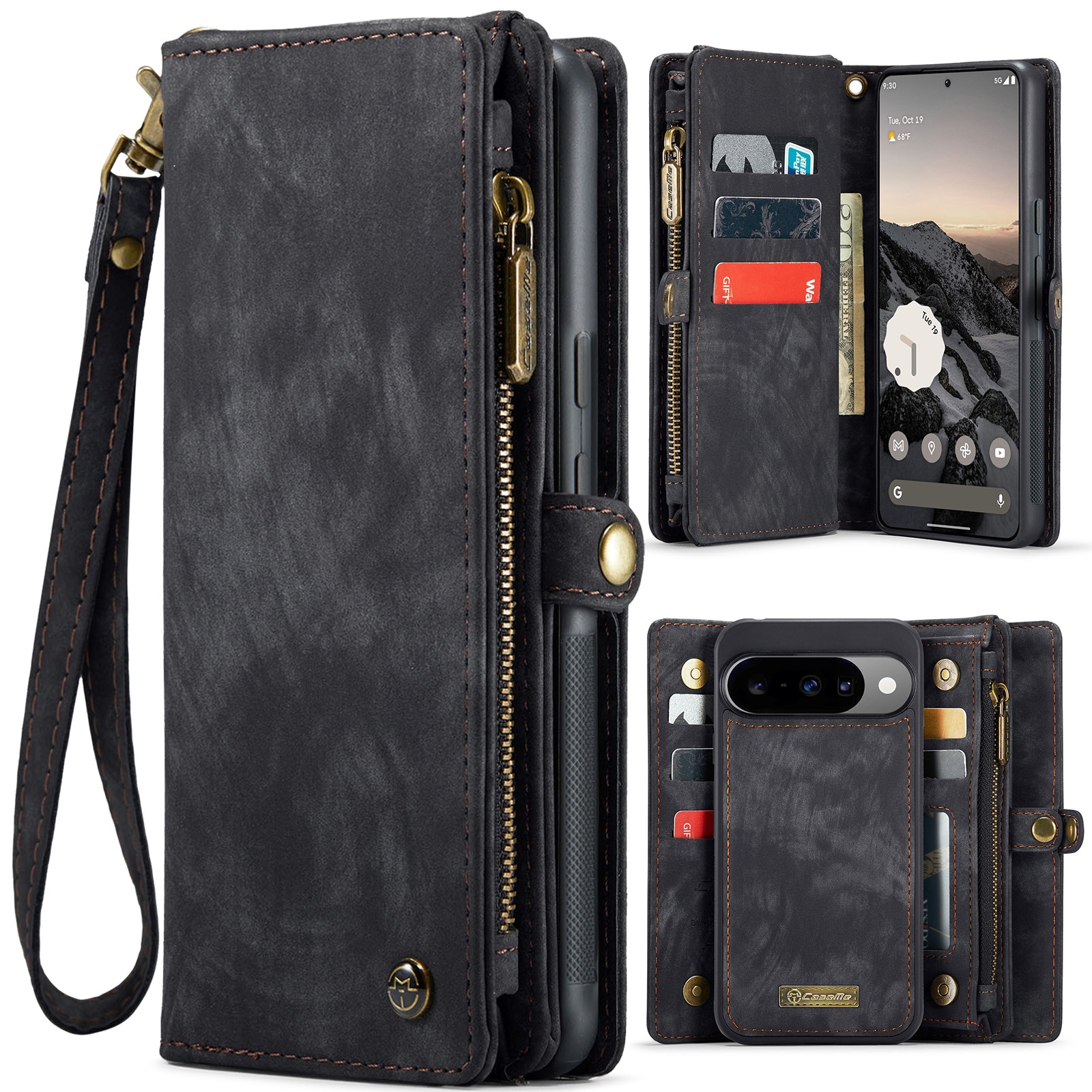 Cover portafoglio Multi-Slot Google Pixel 10 Pro Grigio